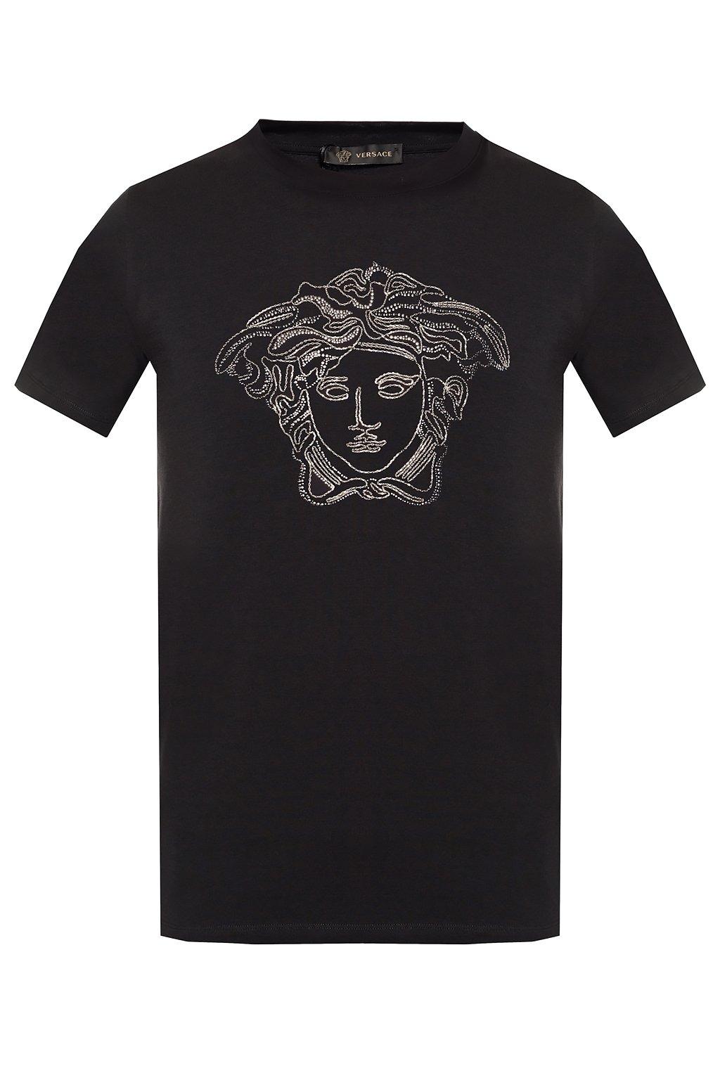 Versace Cotton Medusa Head T-shirt in Black for Men - Lyst