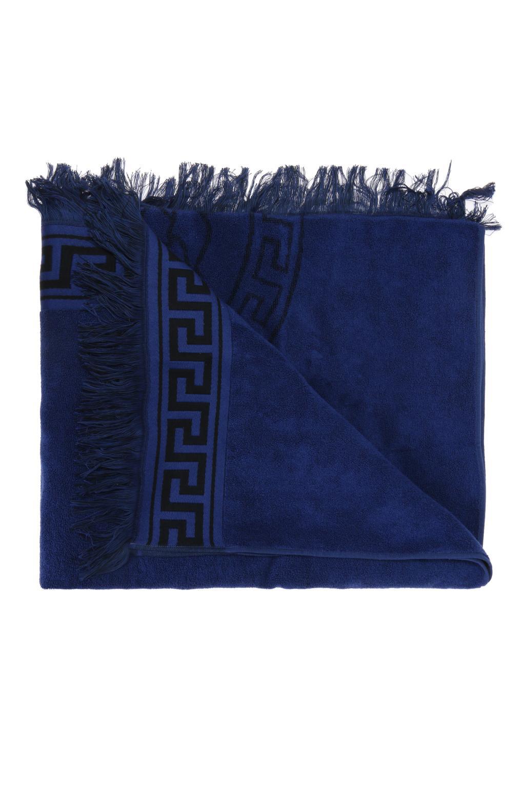 Versace Cotton Medusa Head Bath Towel in Navy Blue (Blue) Lyst