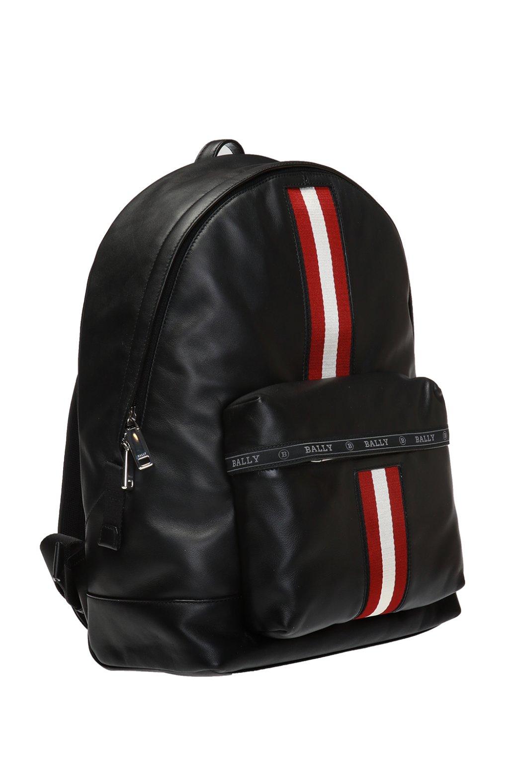 Bally Leather 'harper' Backpack With Logo in Black for Men - Lyst