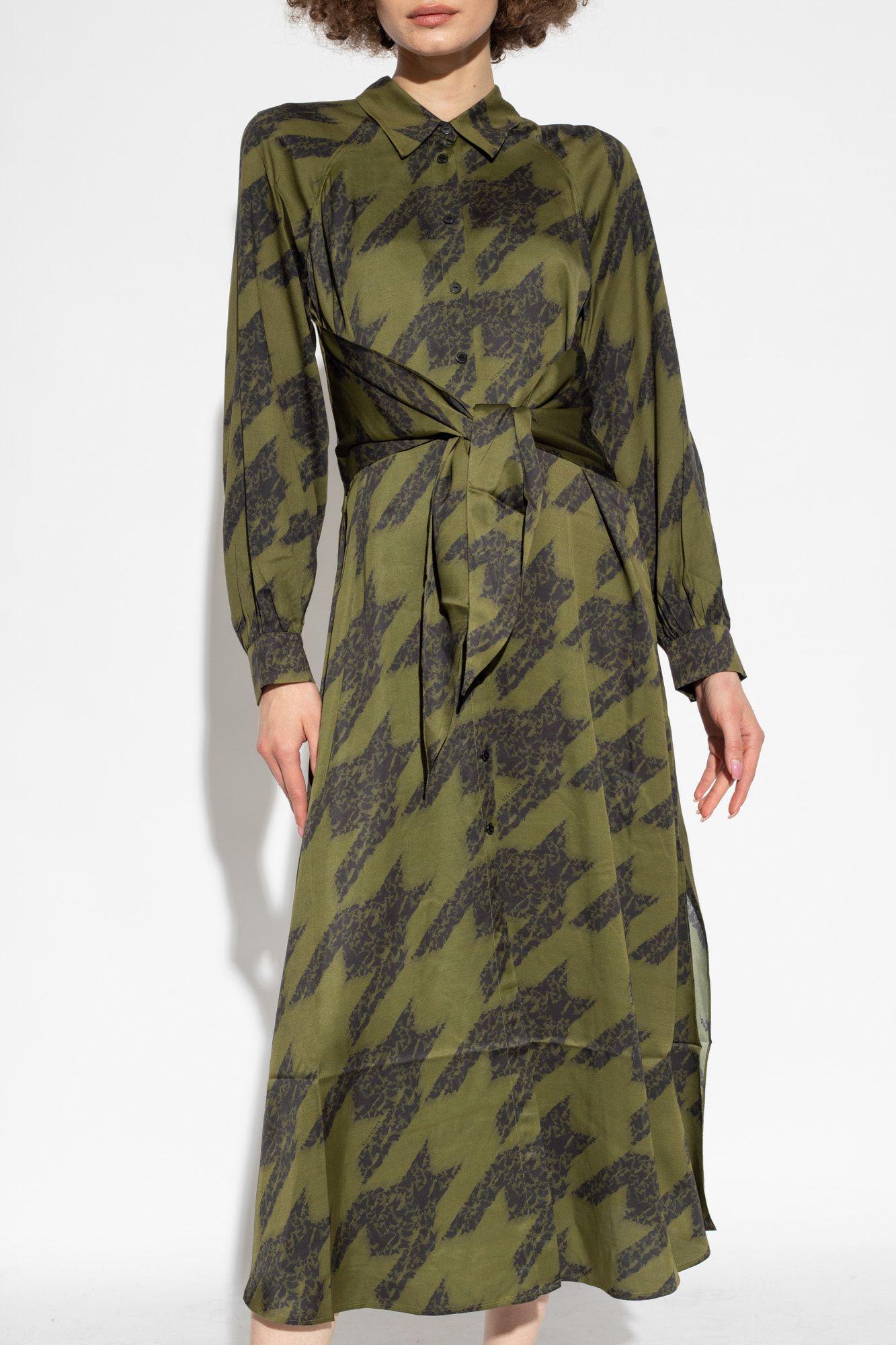AllSaints 'clanetta' Shirt Dress in Green | Lyst
