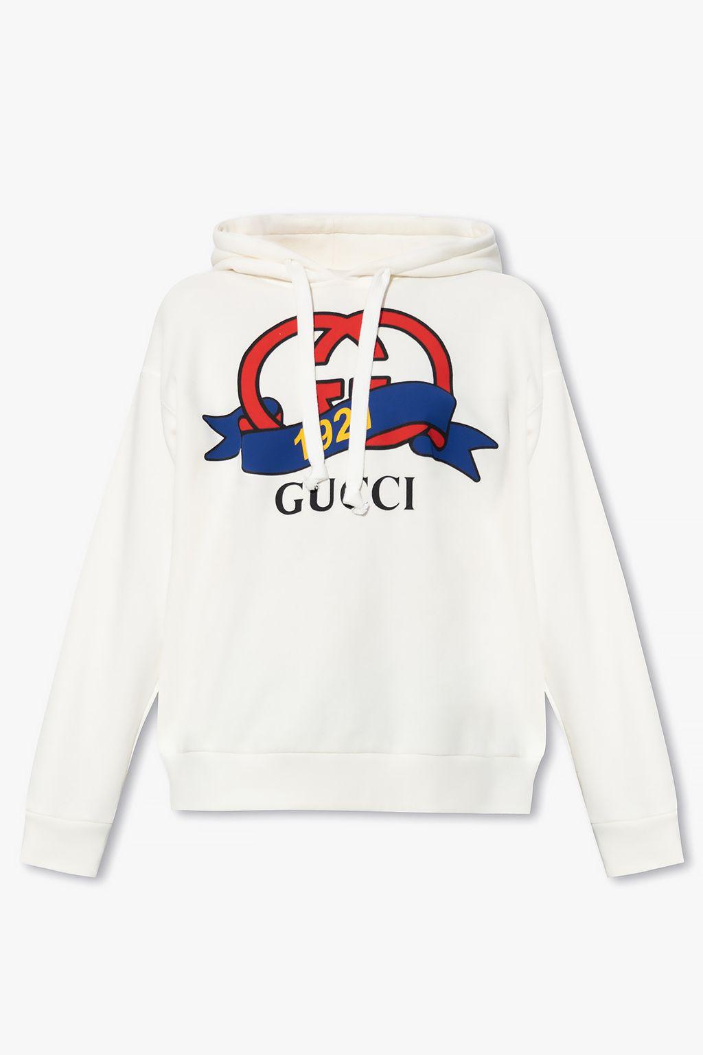 Gucci Hoodie With Logo in White | Lyst