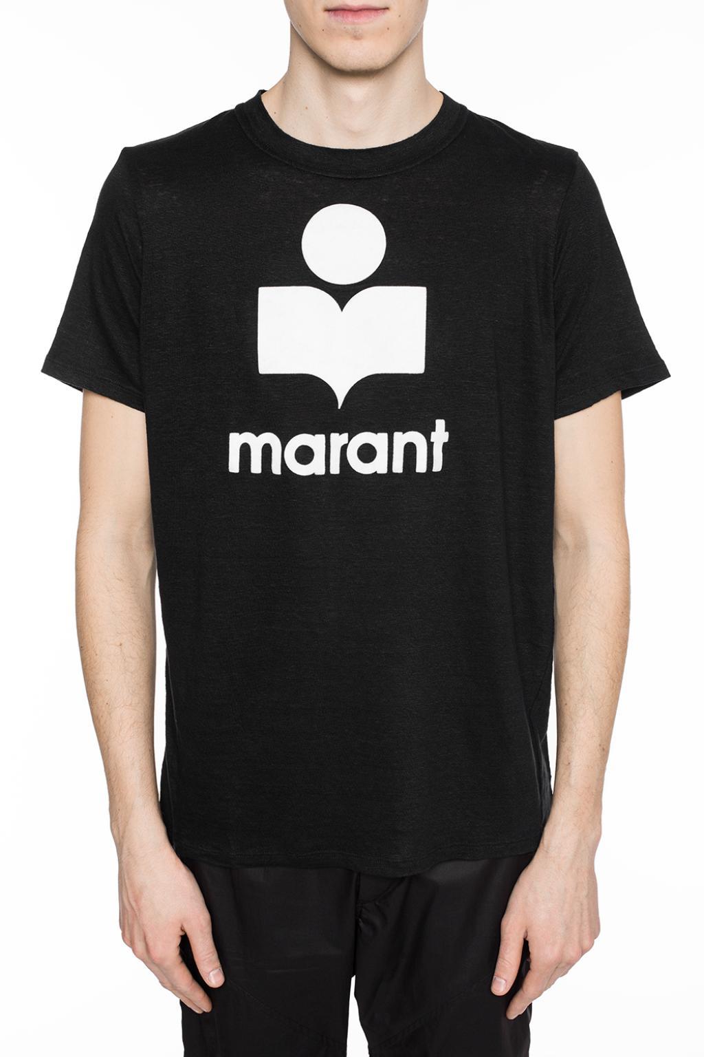 Isabel Marant Linen Karman T-shirt in Black for Men - Lyst