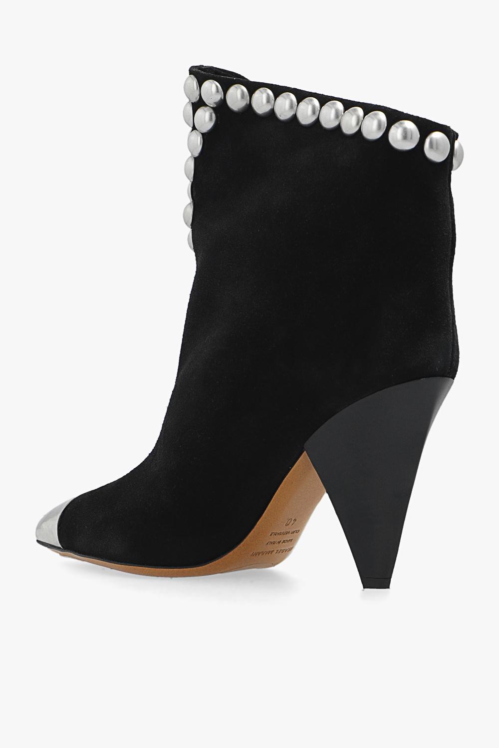 Isabel Marant 'lapio' Heeled Ankle Boots in Black | Lyst