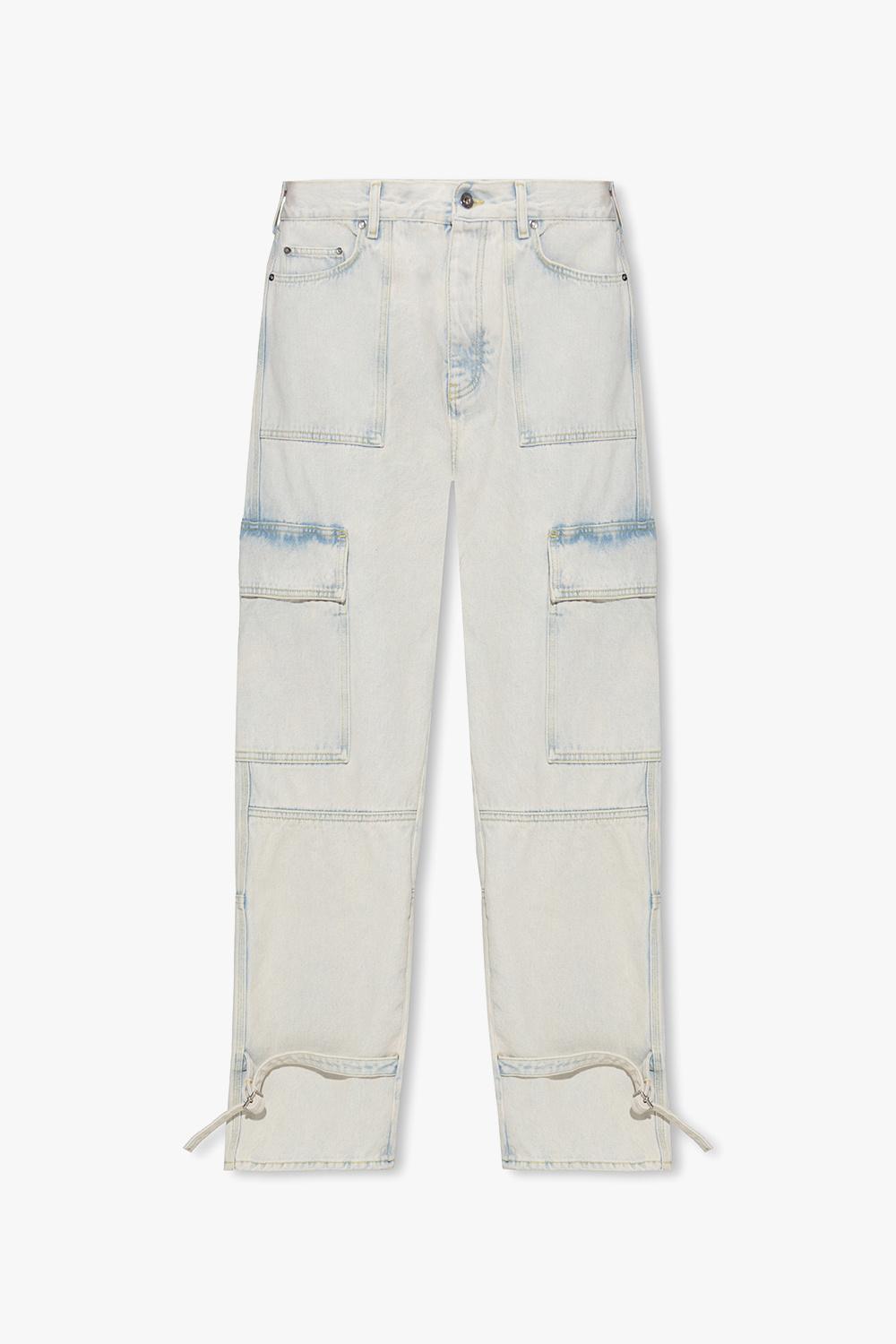 Off-White c/o Virgil Abloh Embroidered Jeans in White for Men | Lyst Canada