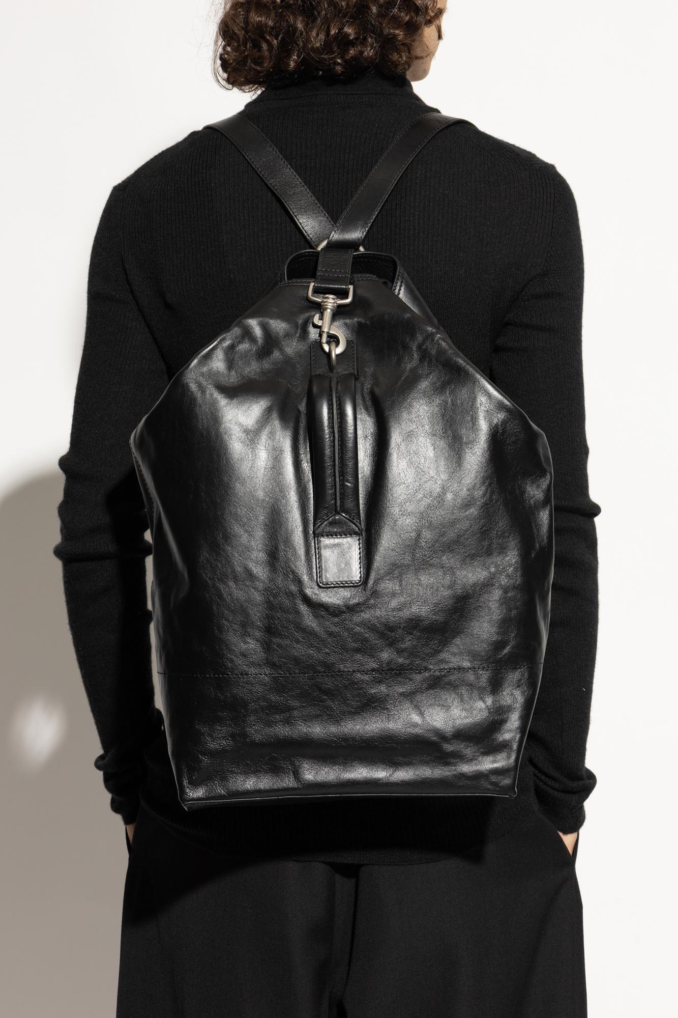 Dries Van Noten Leather Backpack in Black for Men | Lyst UK