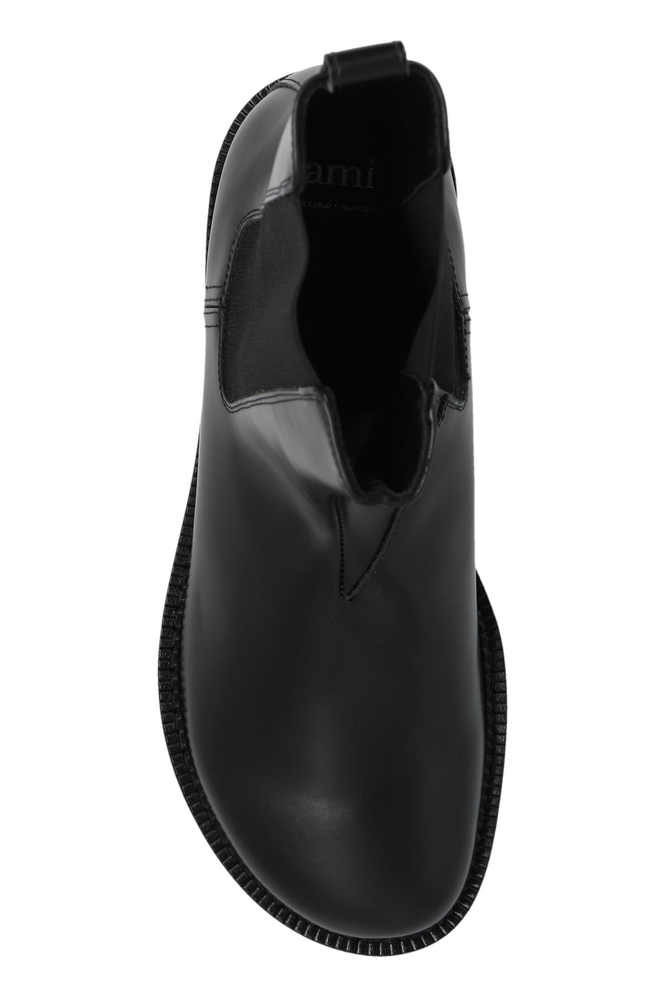 Ami Paris Leather Chelsea Boots in Black for Men Lyst