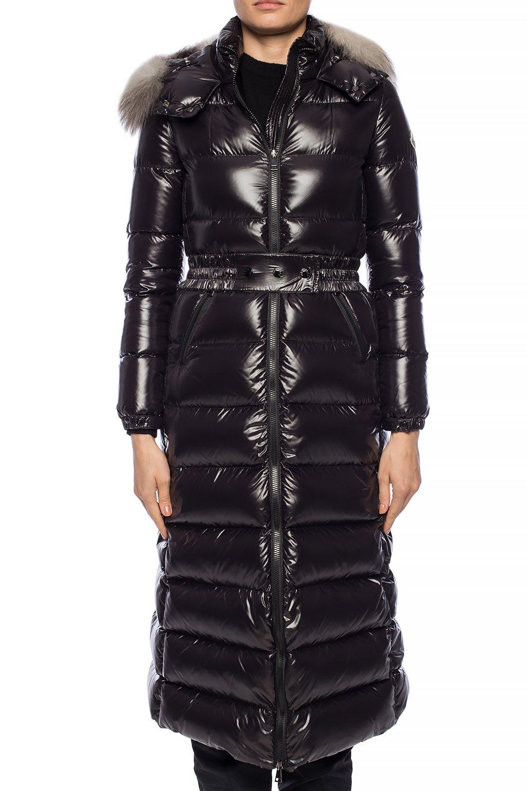 Moncler Synthetic 'hudson' Quilted Down Coat in Black - Lyst
