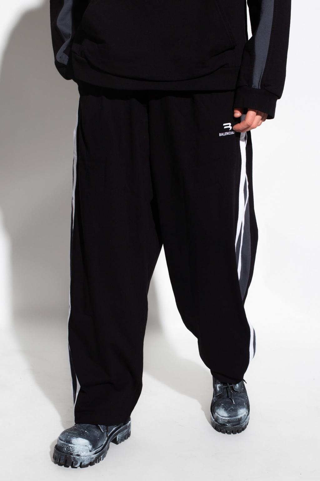 Mens Balenciaga  Adidas Cropped Sweatpants in Black  Balenciaga US