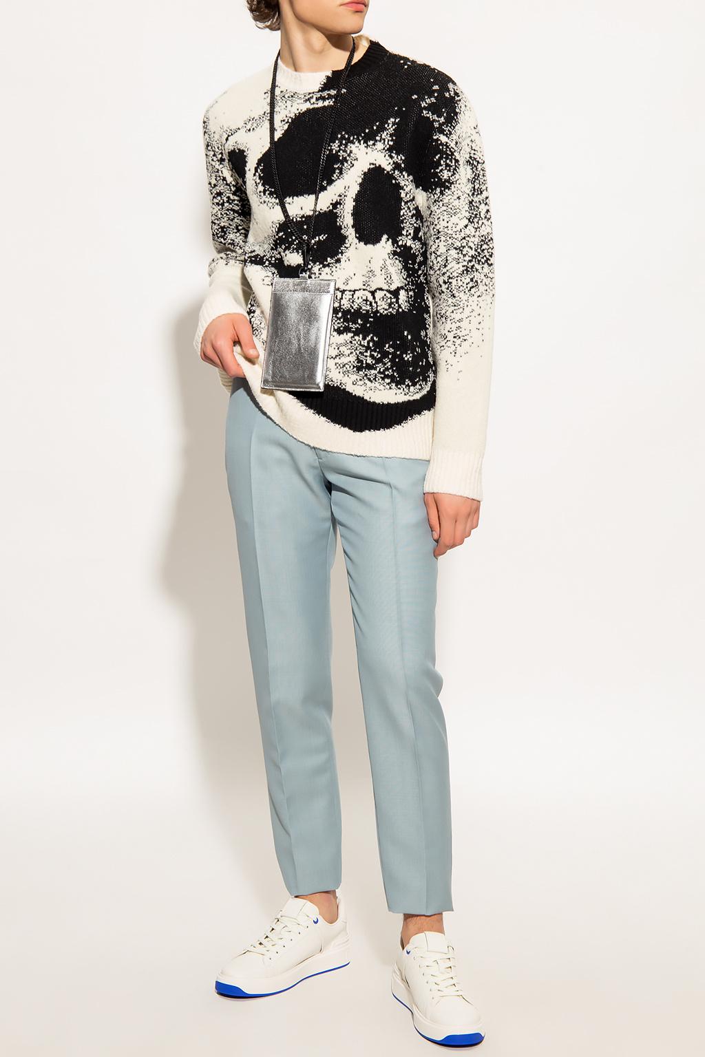 Alexander McQueen Sweater With Skull Motif in White for Men | Lyst