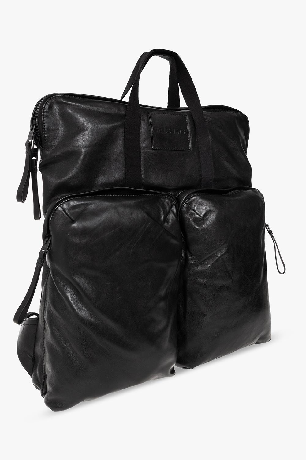 AllSaints 'force' Leather Backpack in Black for Men | Lyst