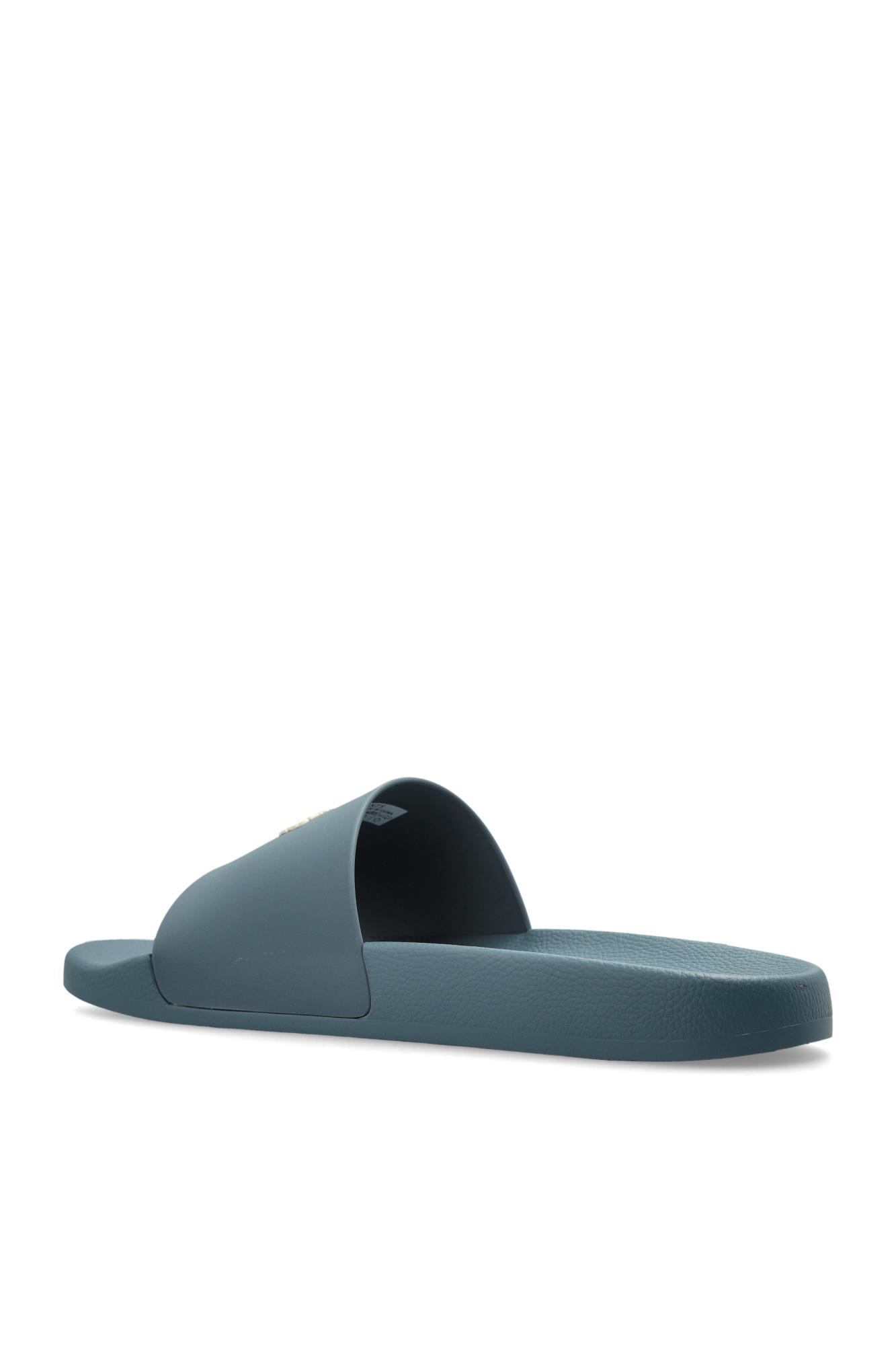 All Saints Blue/Gray Olive Slide Sandals AllSaints Dune Slide Sandal in Grey | Smart Closet main image 2