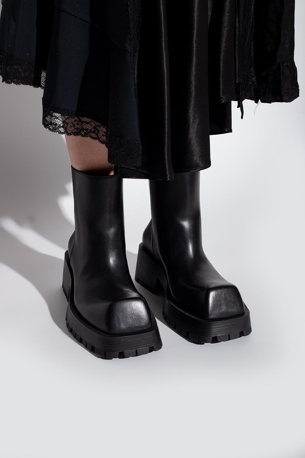 Balenciaga 'trooper' Ankle Boots in Black | Lyst