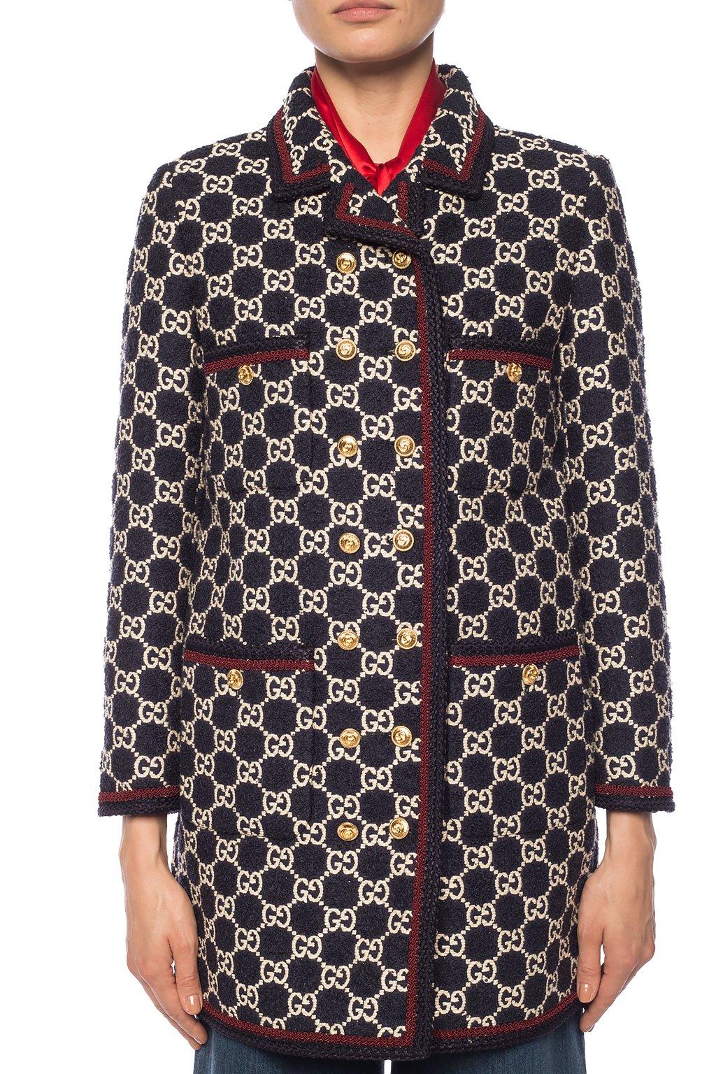 gucci logo coat