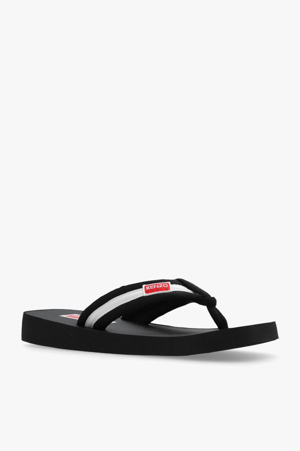 KENZO Slides With Logo in Black | Lyst