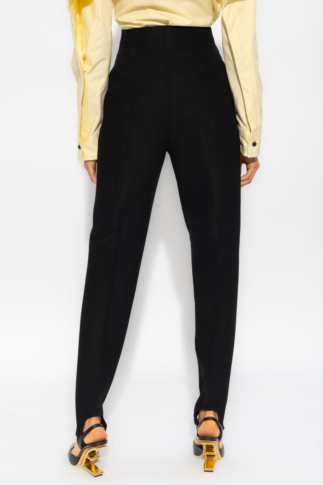 Bottega Veneta Trousers With Stirrups in Black