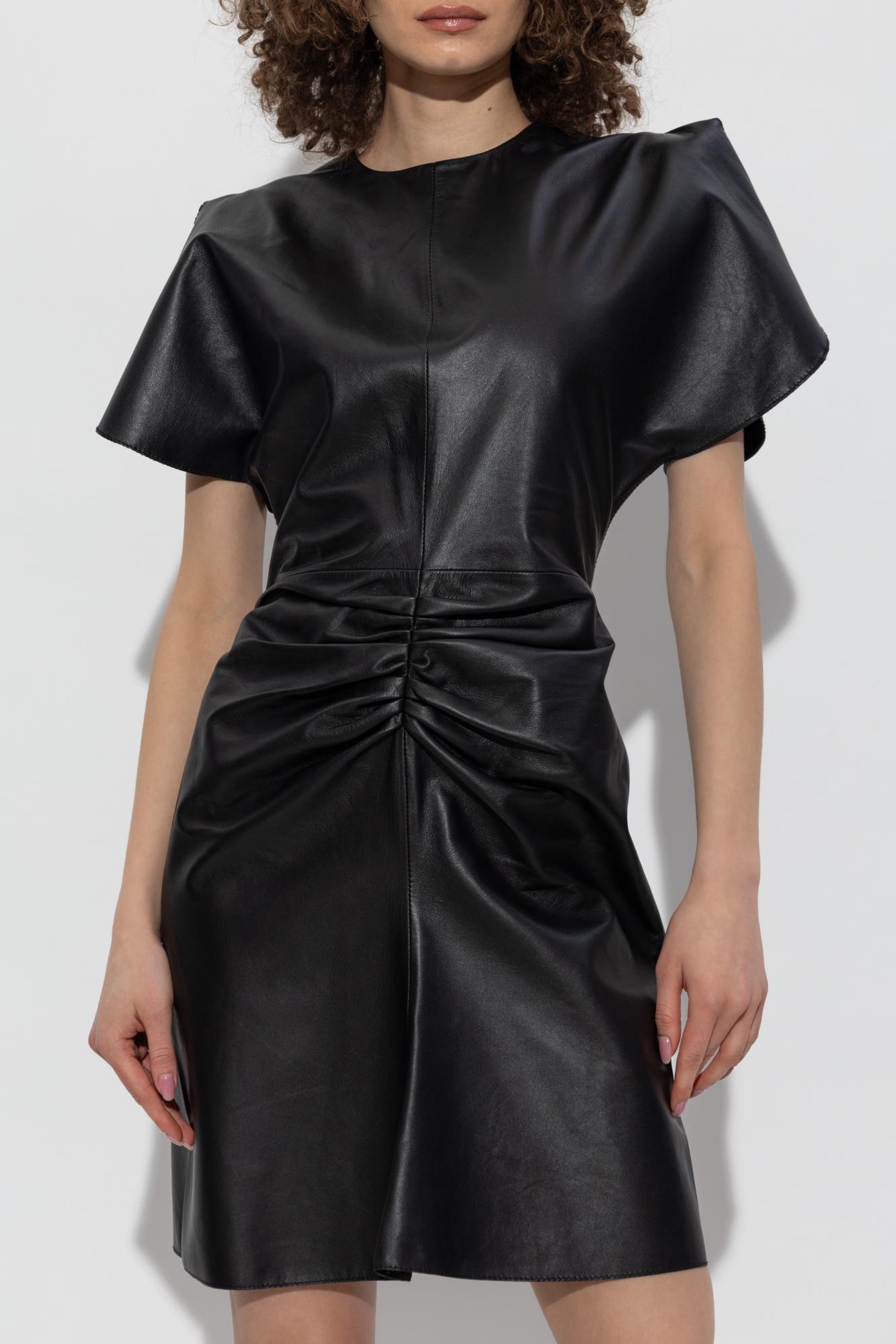 shop black leather dress Show Stopper V2 Leather Dress Black Large main image 1