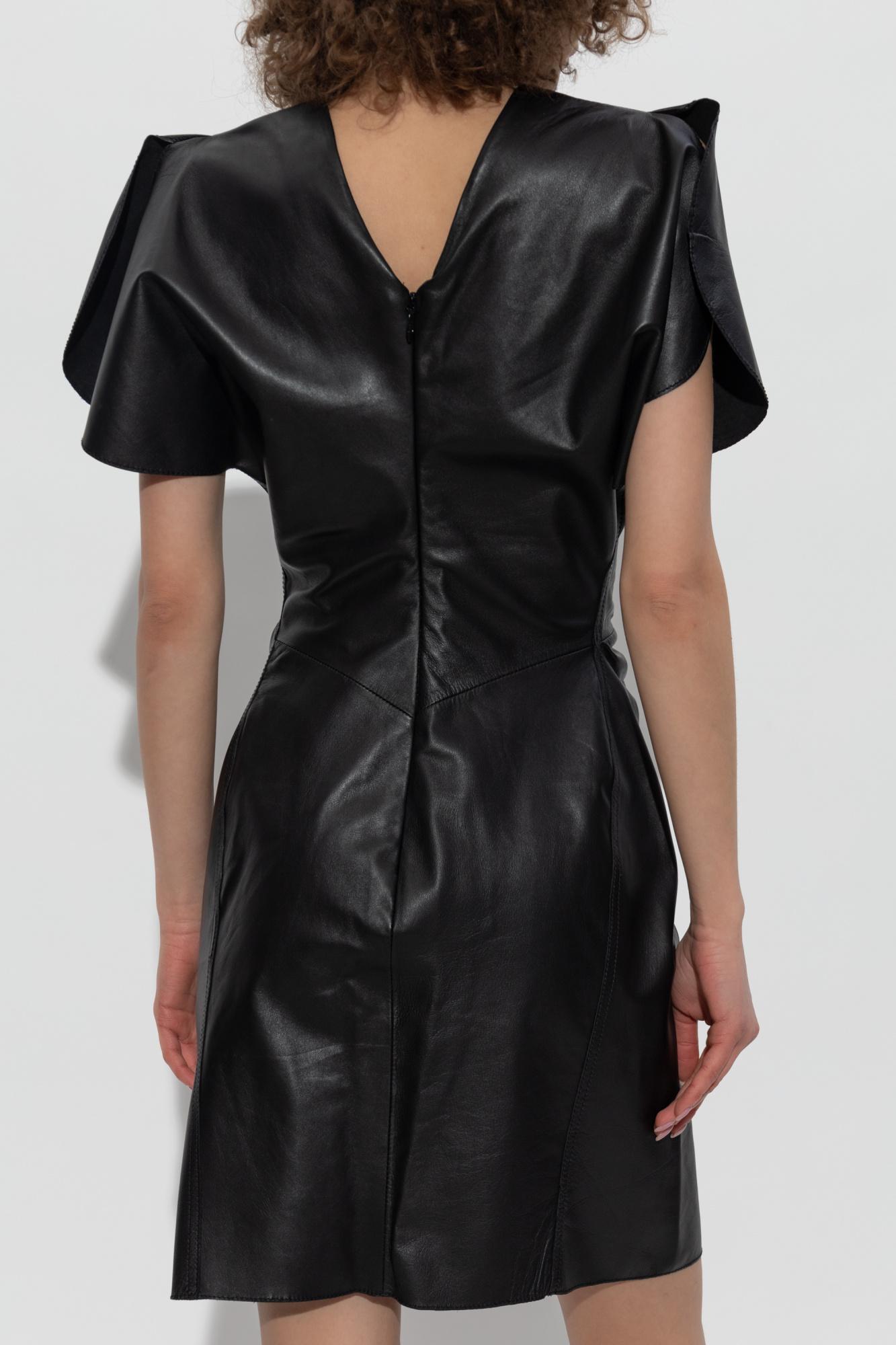 Victoria Beckham Leather Dress in Black | Lyst