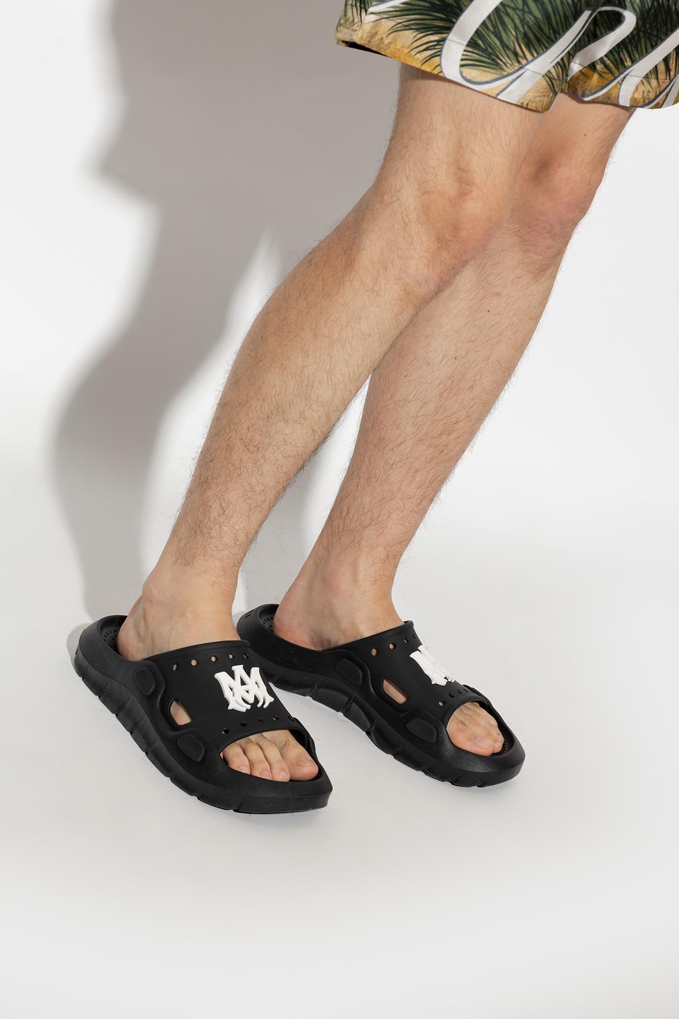AMIRI ブラック Sunday プールスライド AMIRI Sunday slides for Men - Black in UAE | Level Shoes