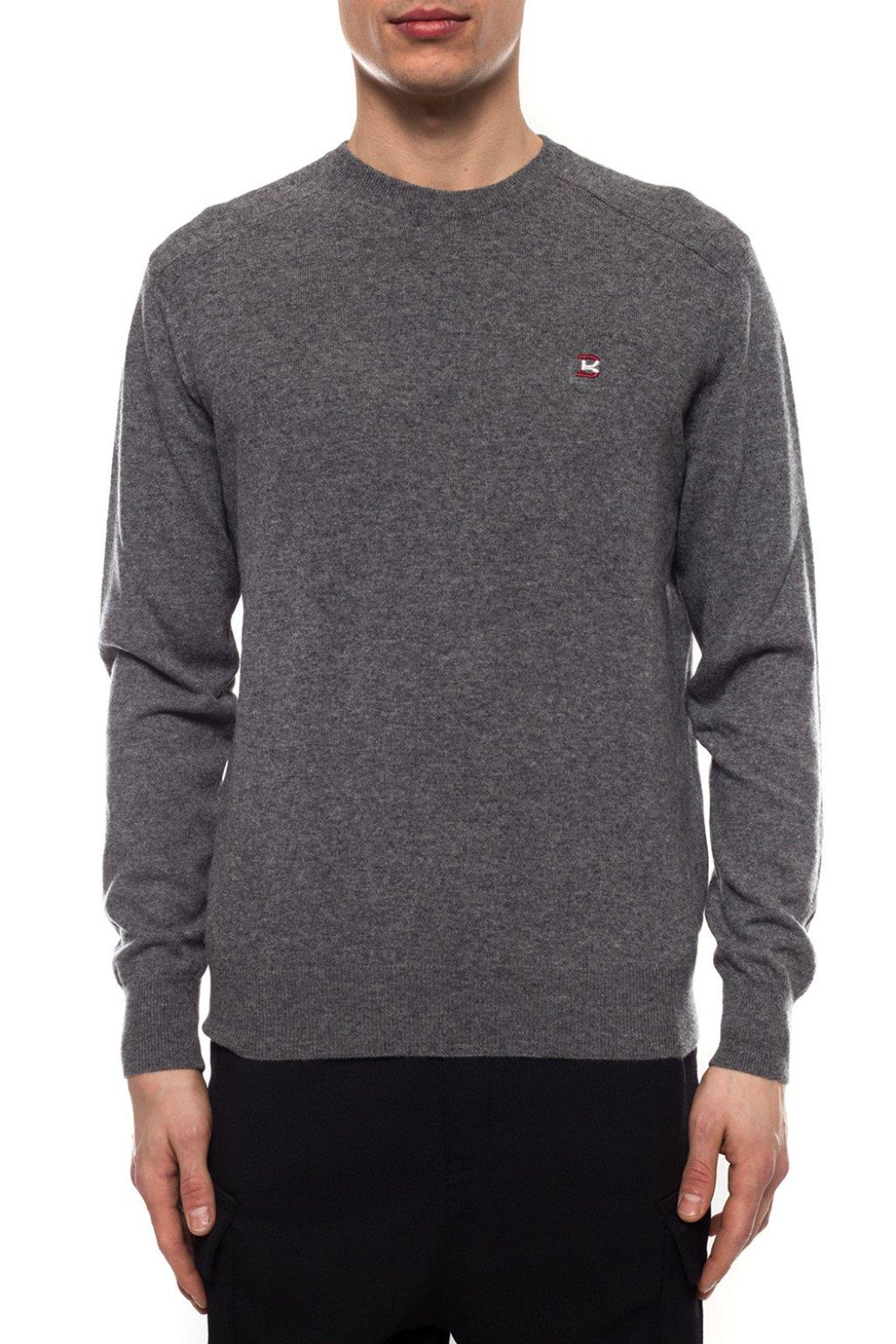 Bally Wool Logo Sweater Grey in Gray for Men - Lyst