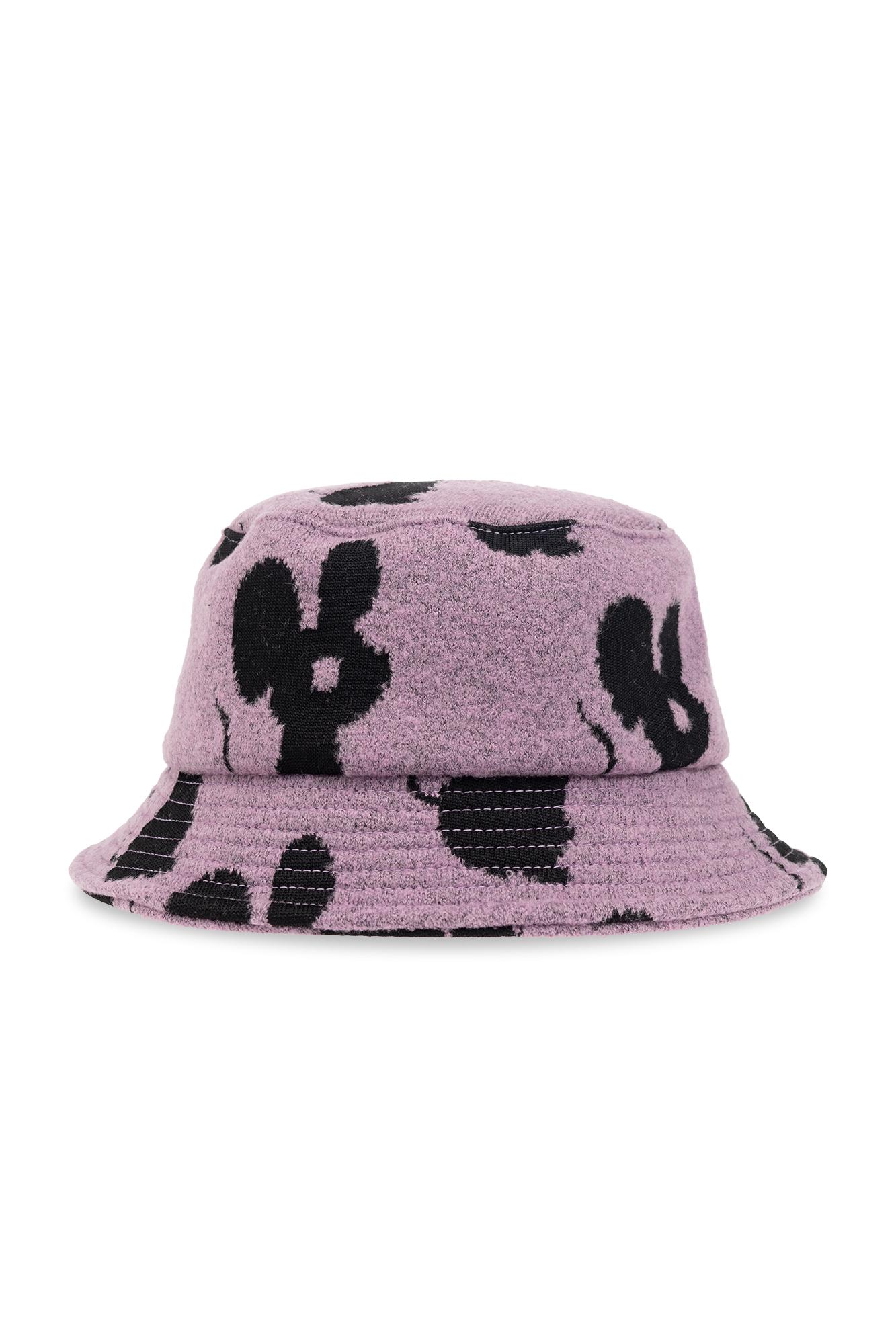 JW Anderson Mouse logo-patch Bucket Hat - Purple