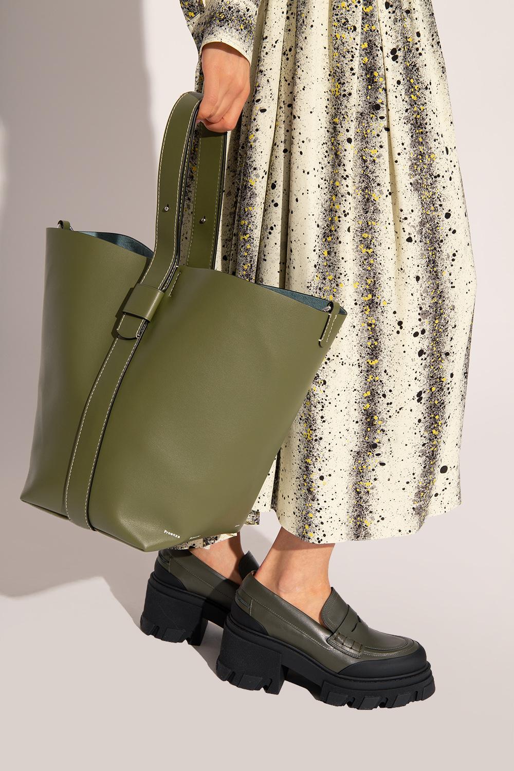 PROENZA SCHOULER WHITE LABEL 'sullivan' Leather Shoulder Bag in Green | Lyst