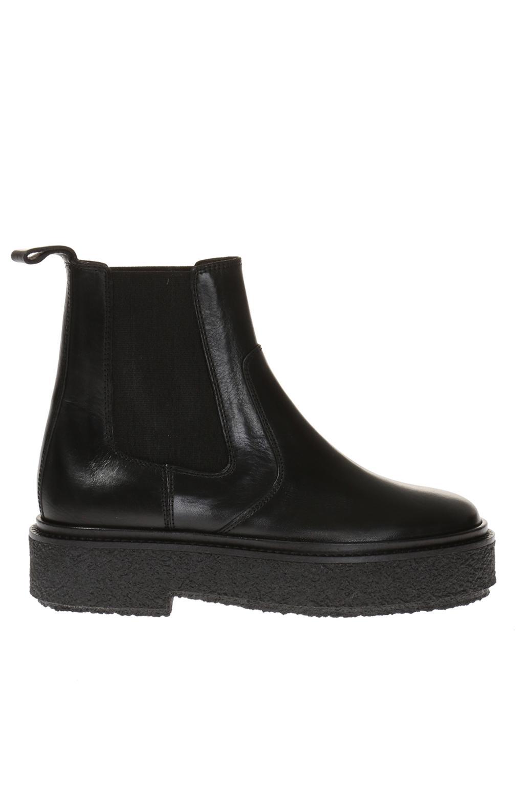 Isabel Marant Celtyne Leather Chelsea Boots in Black - Lyst