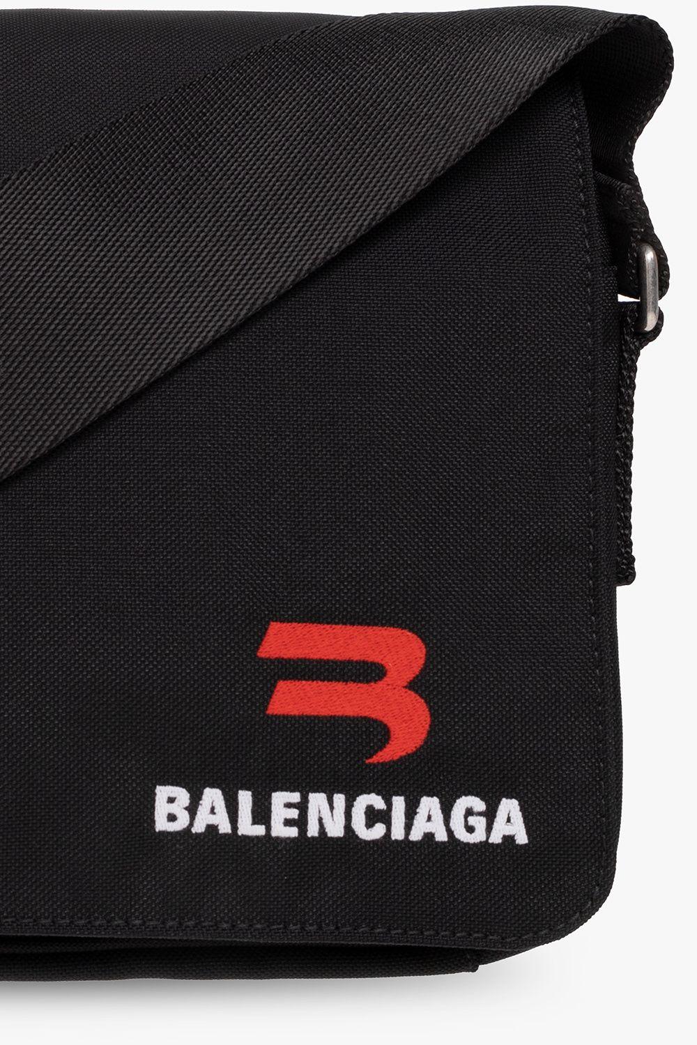 Balenciaga Small Graffiti Explorer Strap Pouch - Black Mini Bags