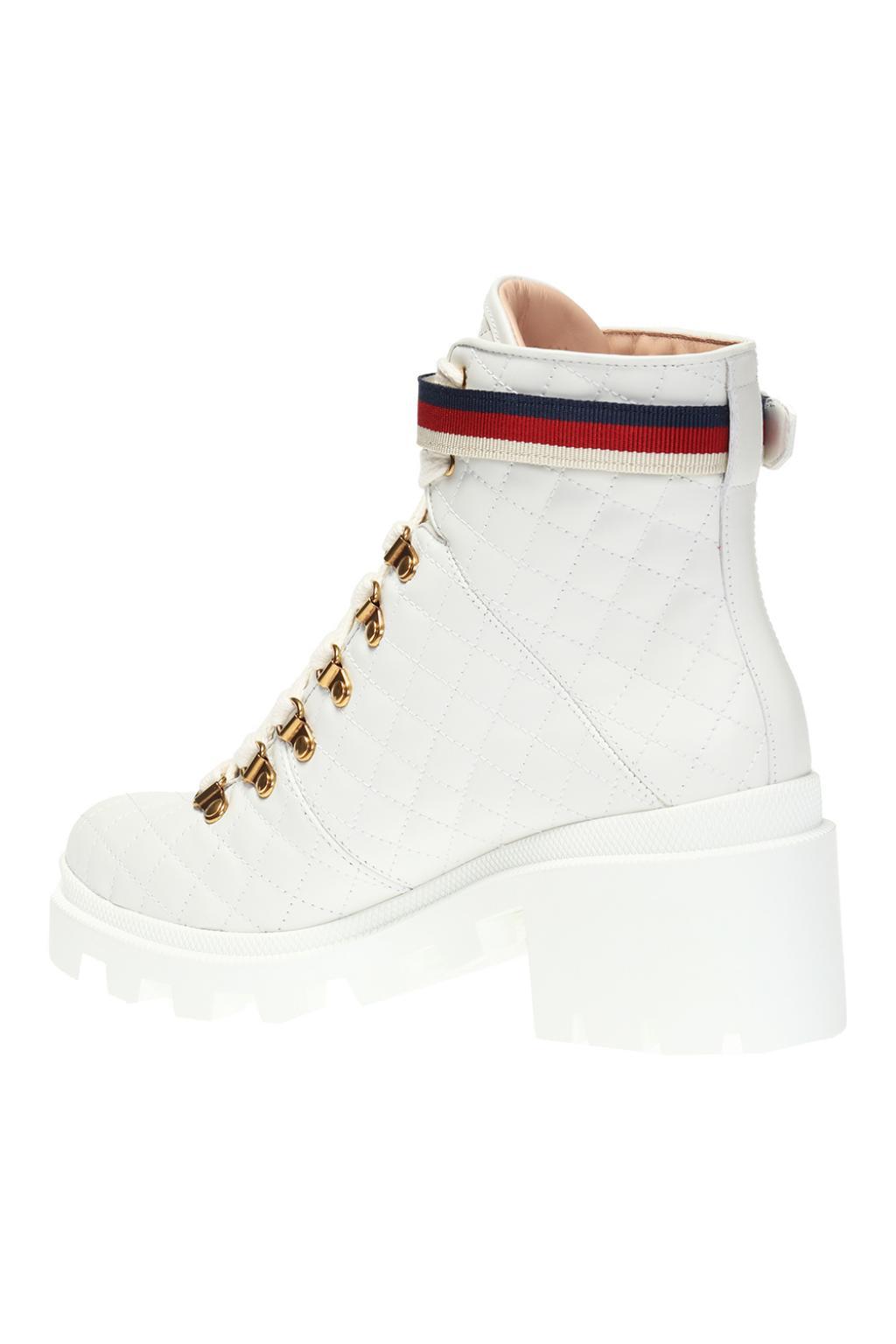 gucci white boots