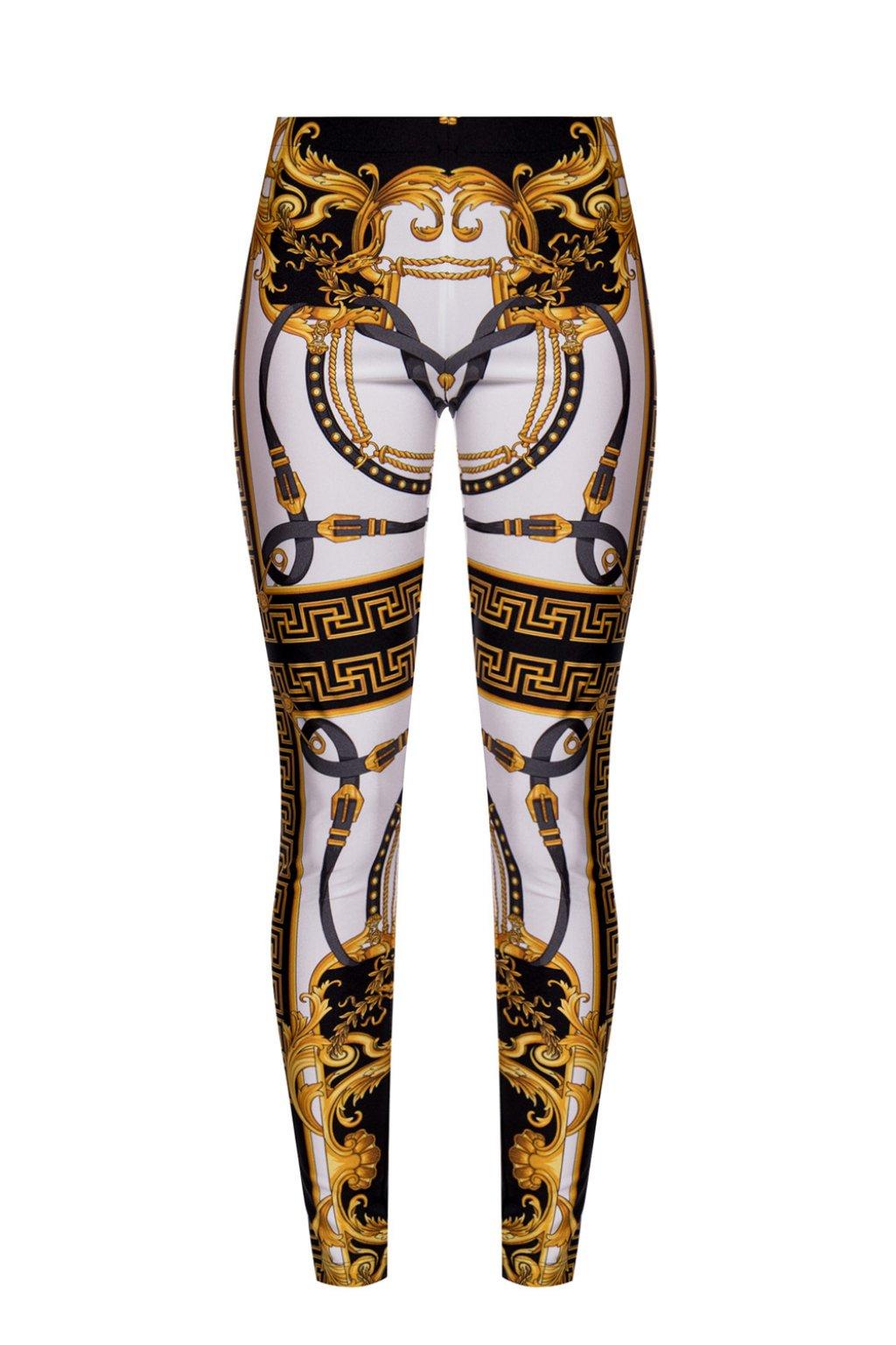 Versace Printed Highrise leggings Lyst
