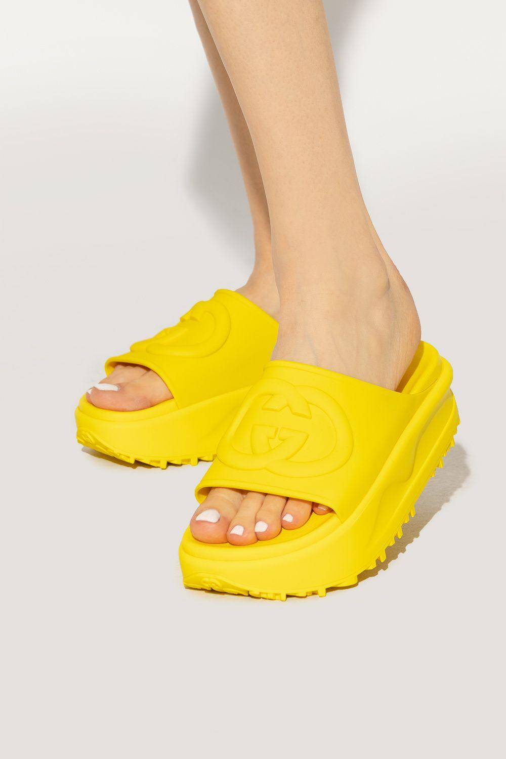 Yellow sales gucci sandals