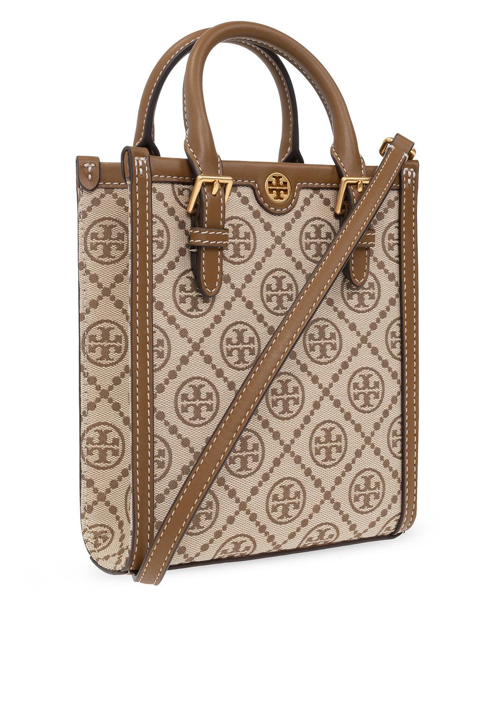 Tory Burch 't Monogram Jacquard Mini' Shoulder Bag in Natural | Lyst UK