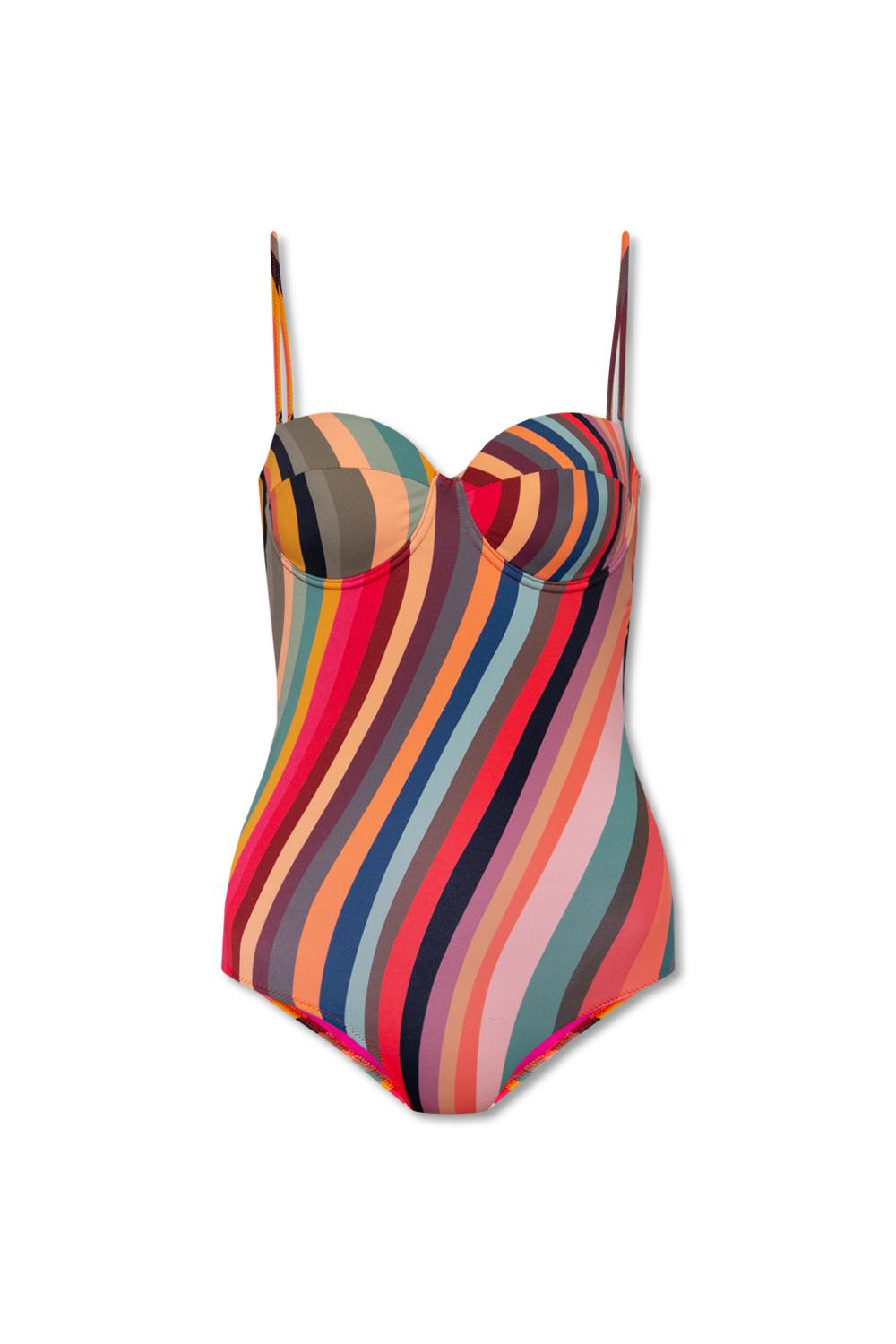 Paul Smith One-piece Swimsuit in Red | Lyst