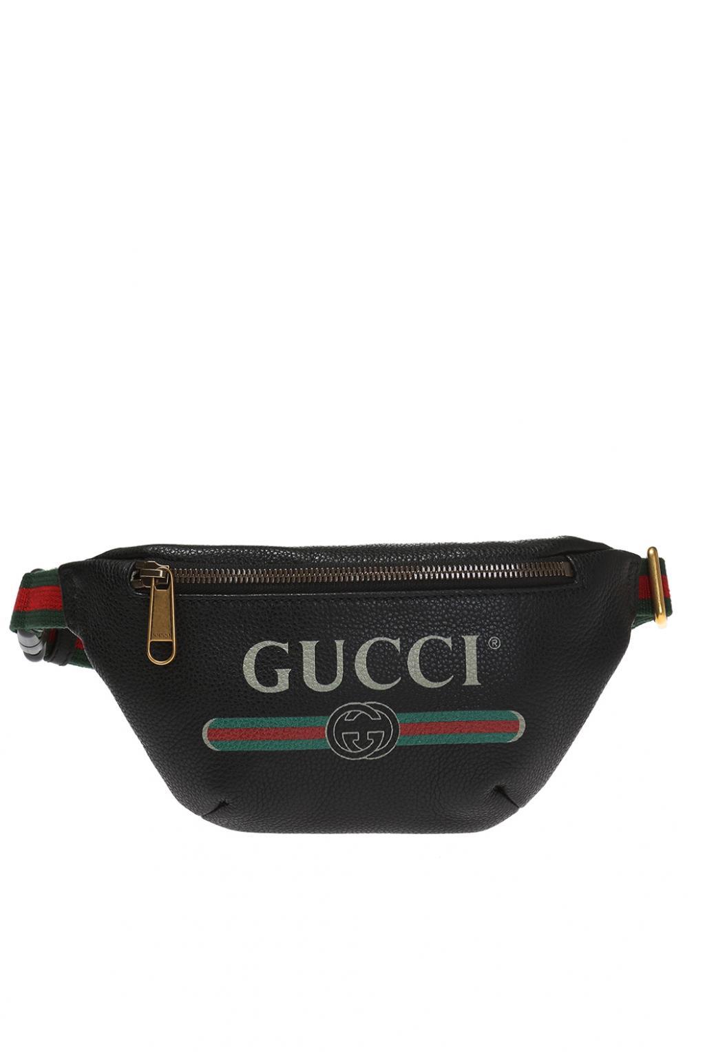 Gucci Leather Black Small Logo Belt Bag for Men - Save 18% - Lyst