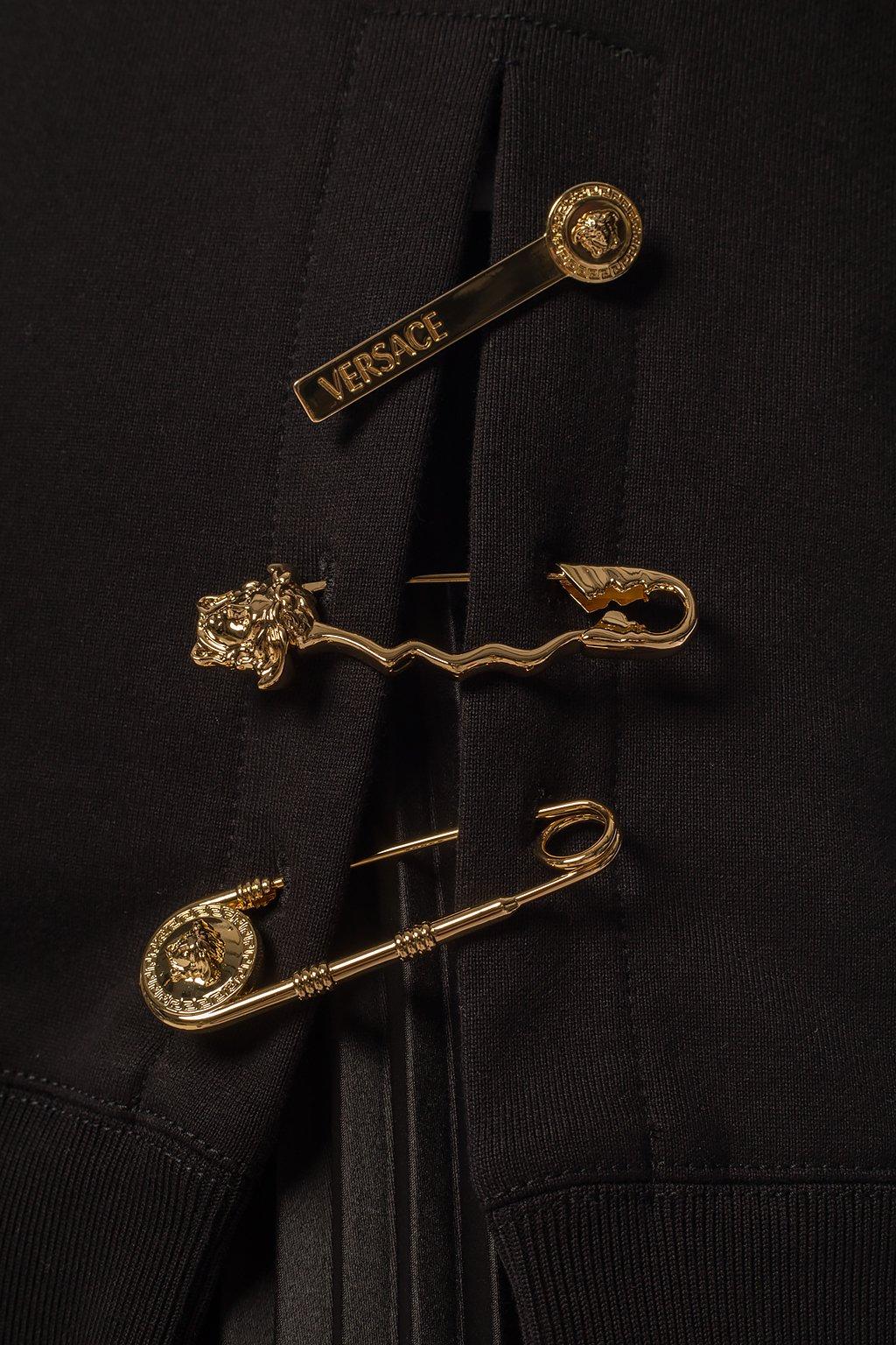 Versace Safety-pin Sweatshirt in Black | Lyst