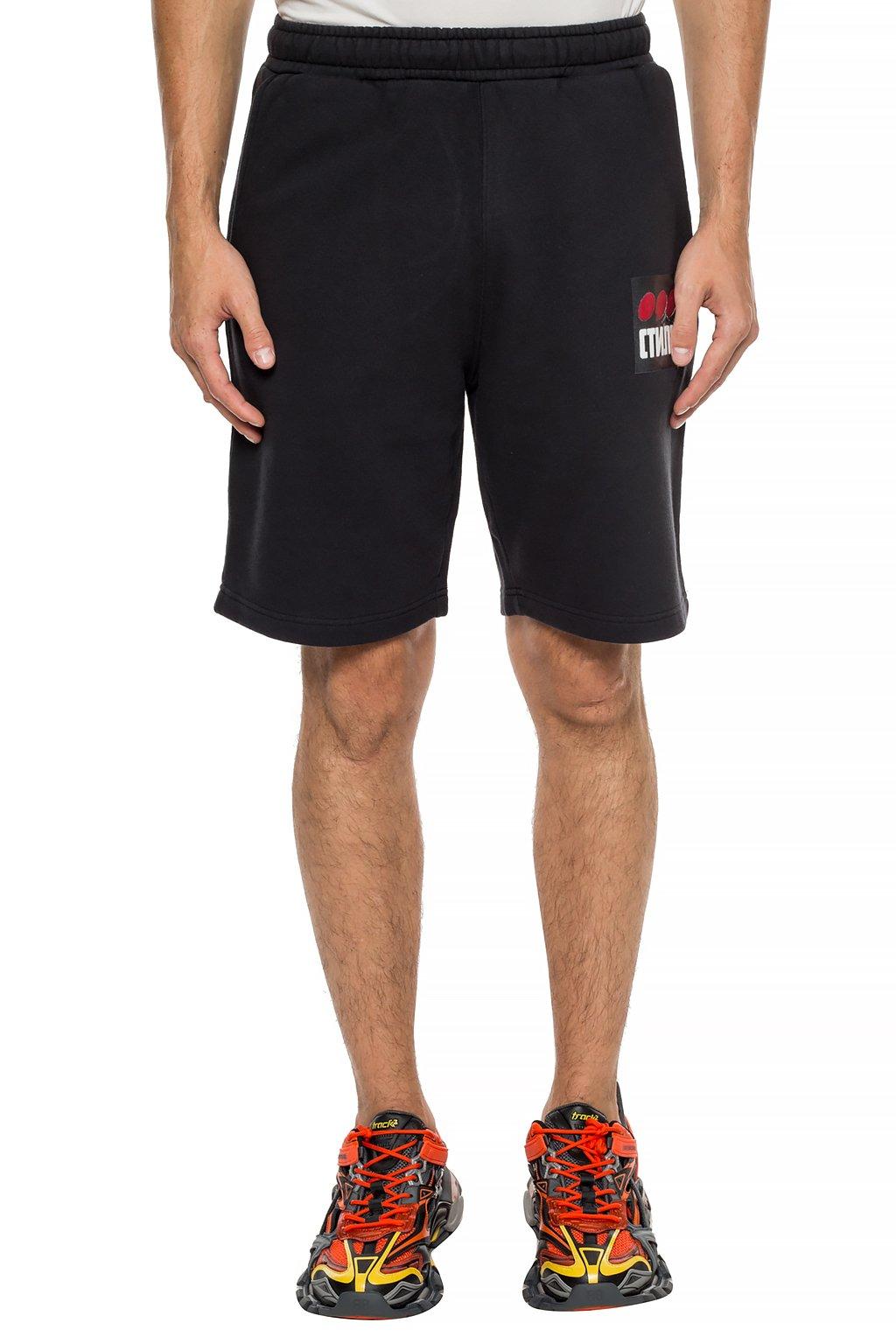 Heron Preston Cotton Logo Shorts in Black for Men - Lyst