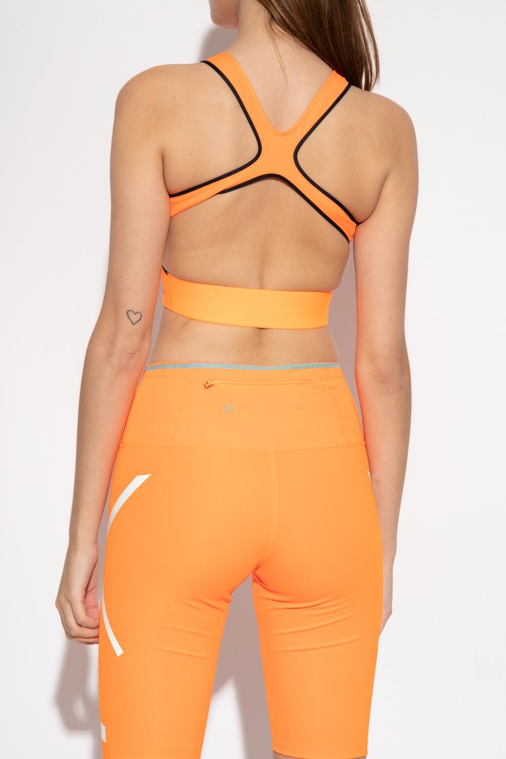 adidas By Stella McCartney Adidas Stella Mccartney Cropped Training Top in  Orange | Lyst