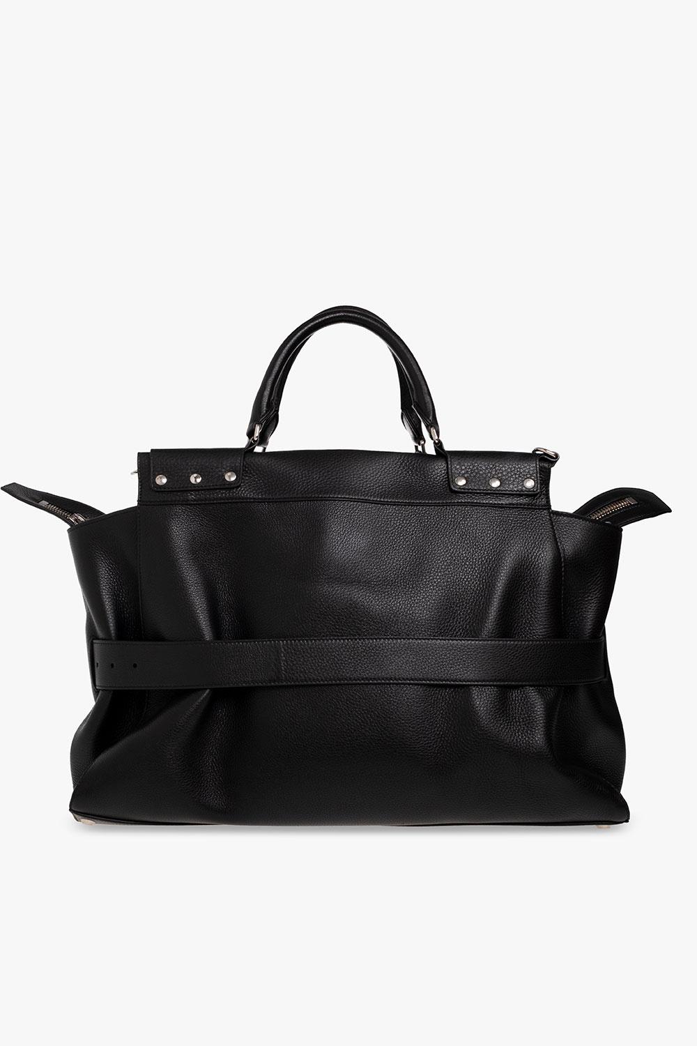 Balenciaga Trash Bag Large Pouch Black in Calfskin Leather - US