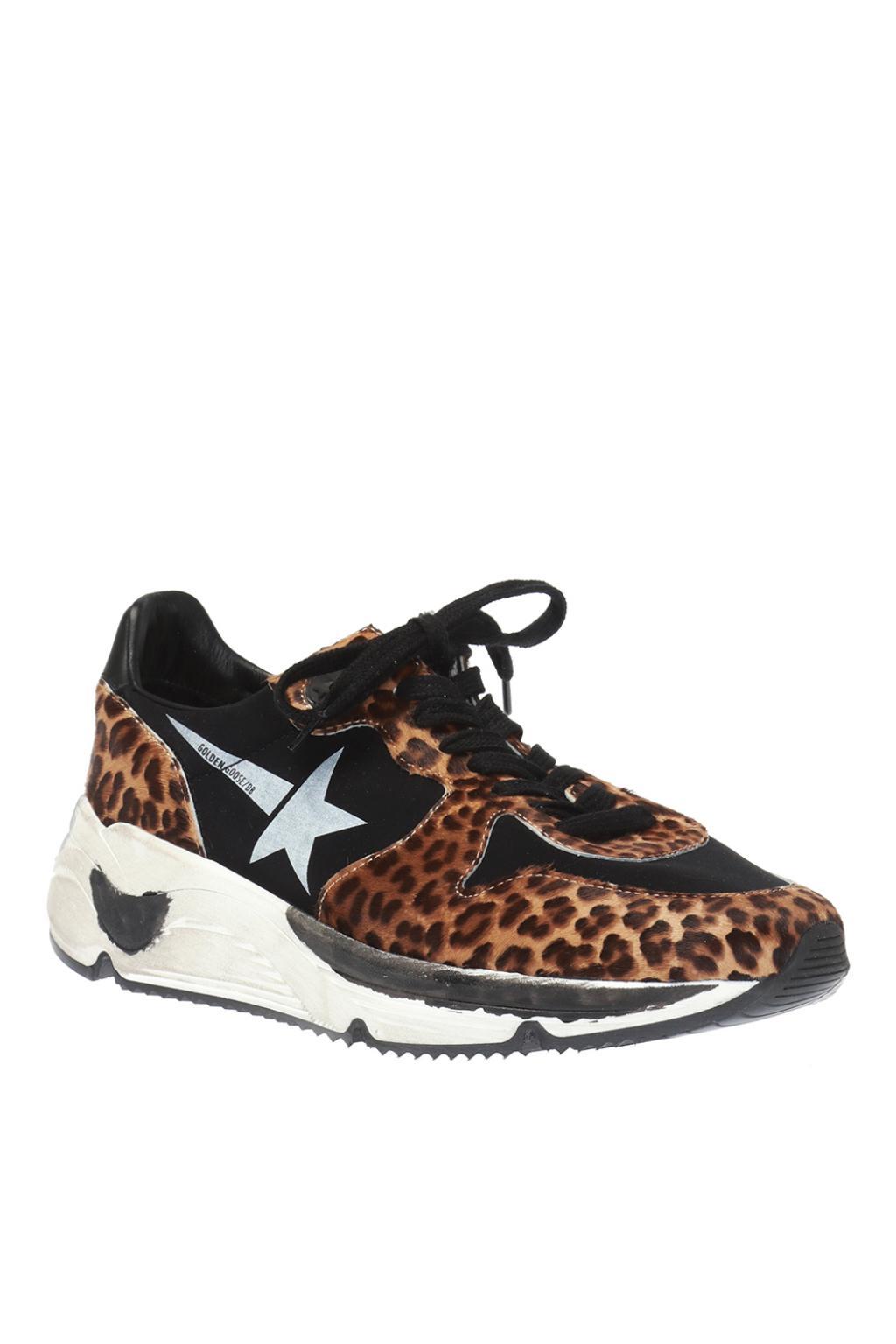 golden goose sneakers animal print