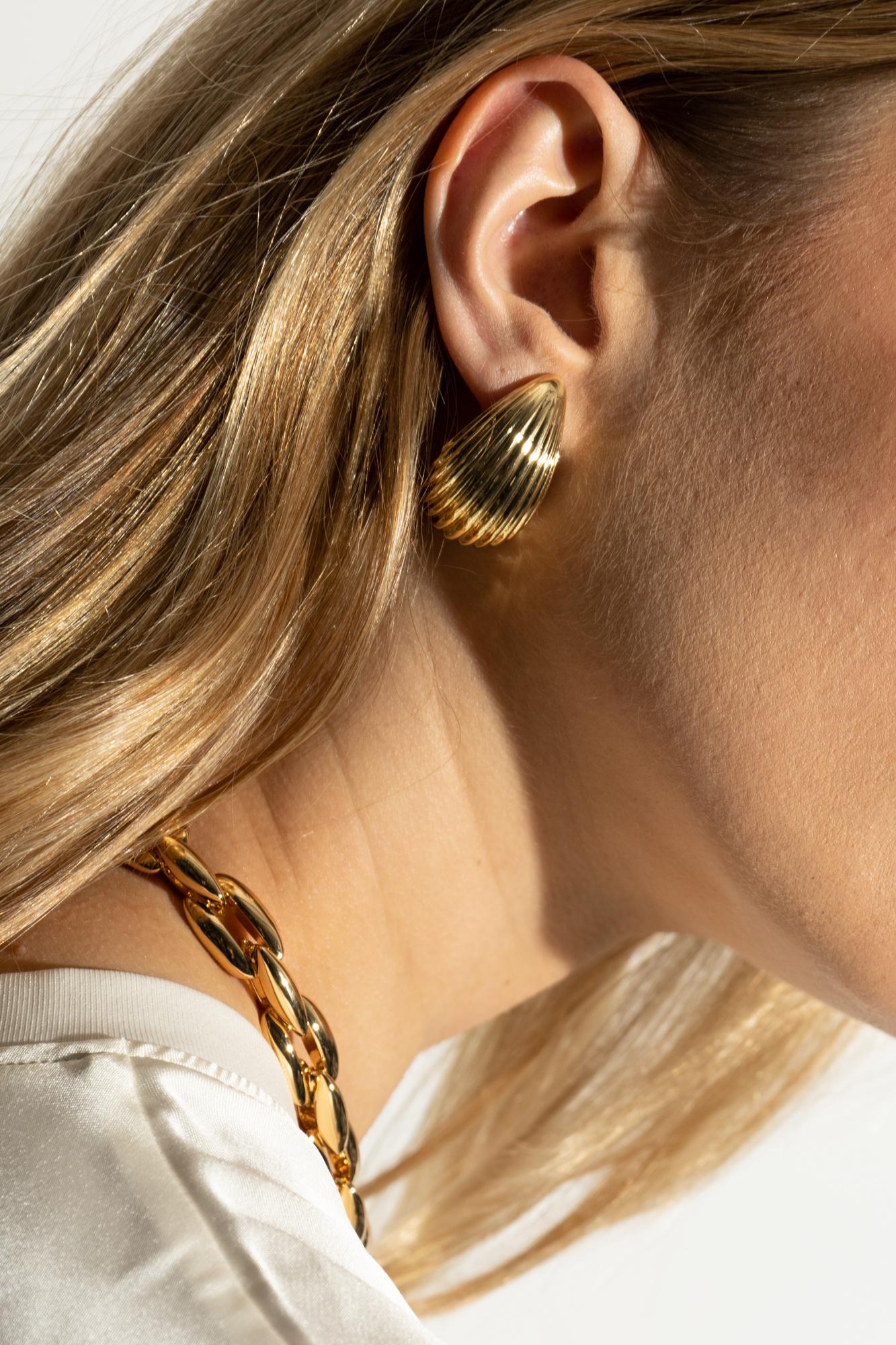 アクセサリーその他 ANINE BING Gold-plated brass earrings ANINE BING Knot earrings for Women - Gold in UAE | Level Shoes