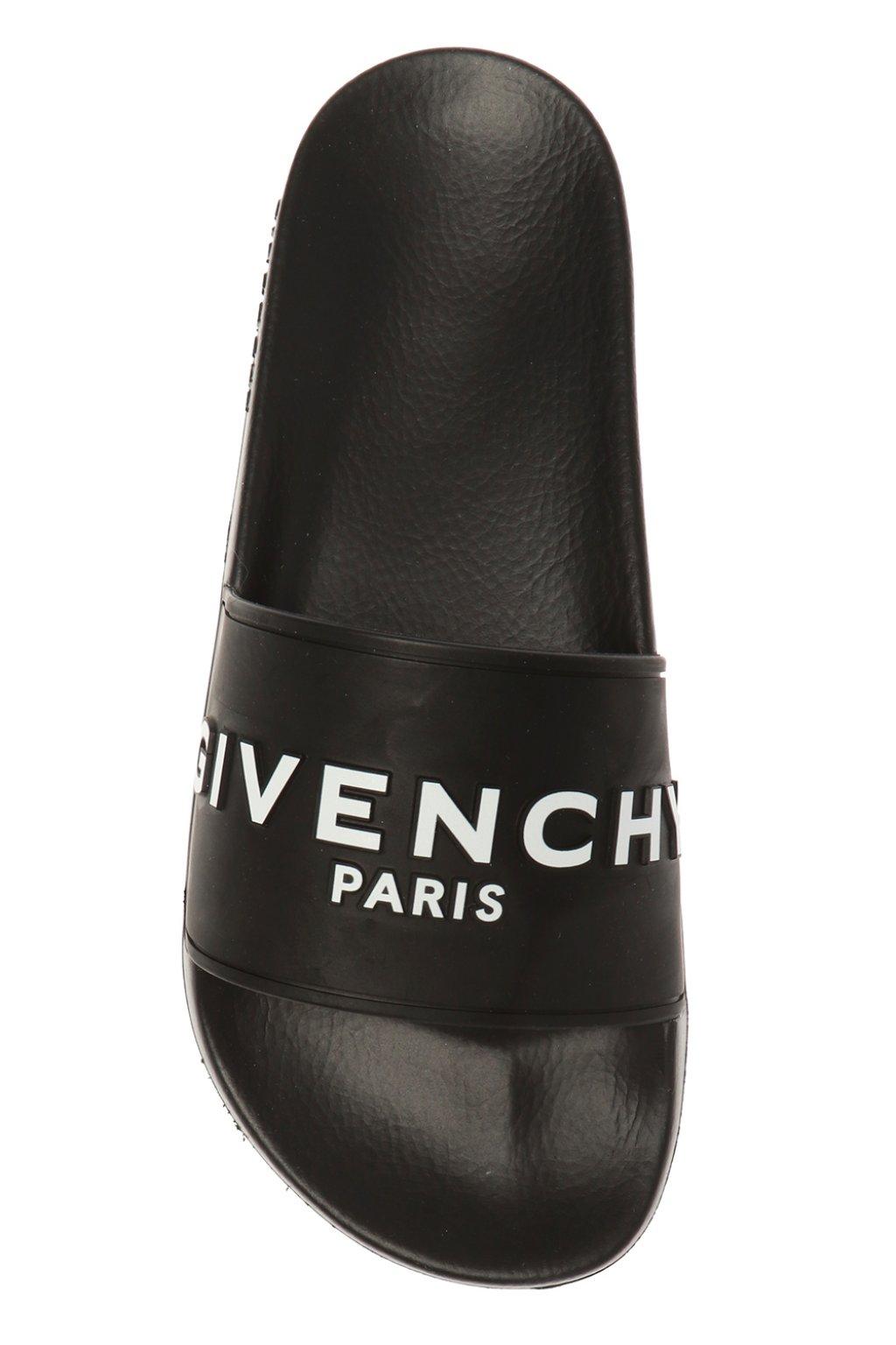 Givenchy Black Rubber Slide Sandals - Save 65% - Lyst