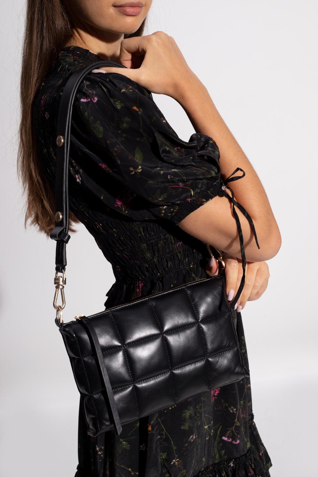 AllSaints 'eve' Quilted Shoulder Bag in Black