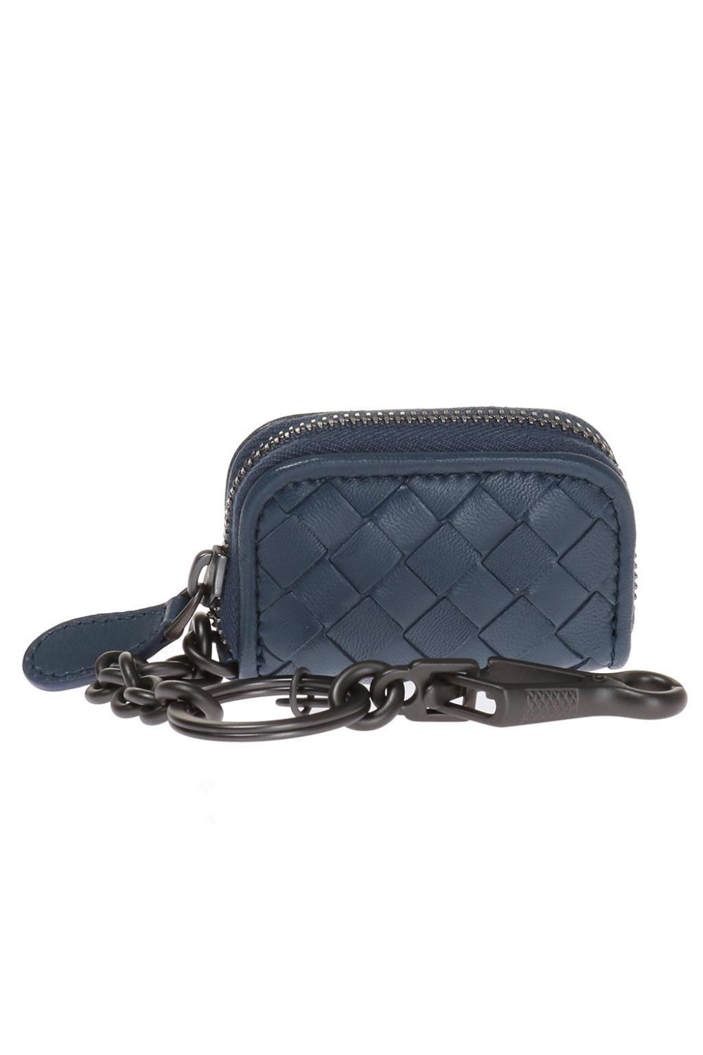 Bottega Veneta Key Ring With Pouch in Blue