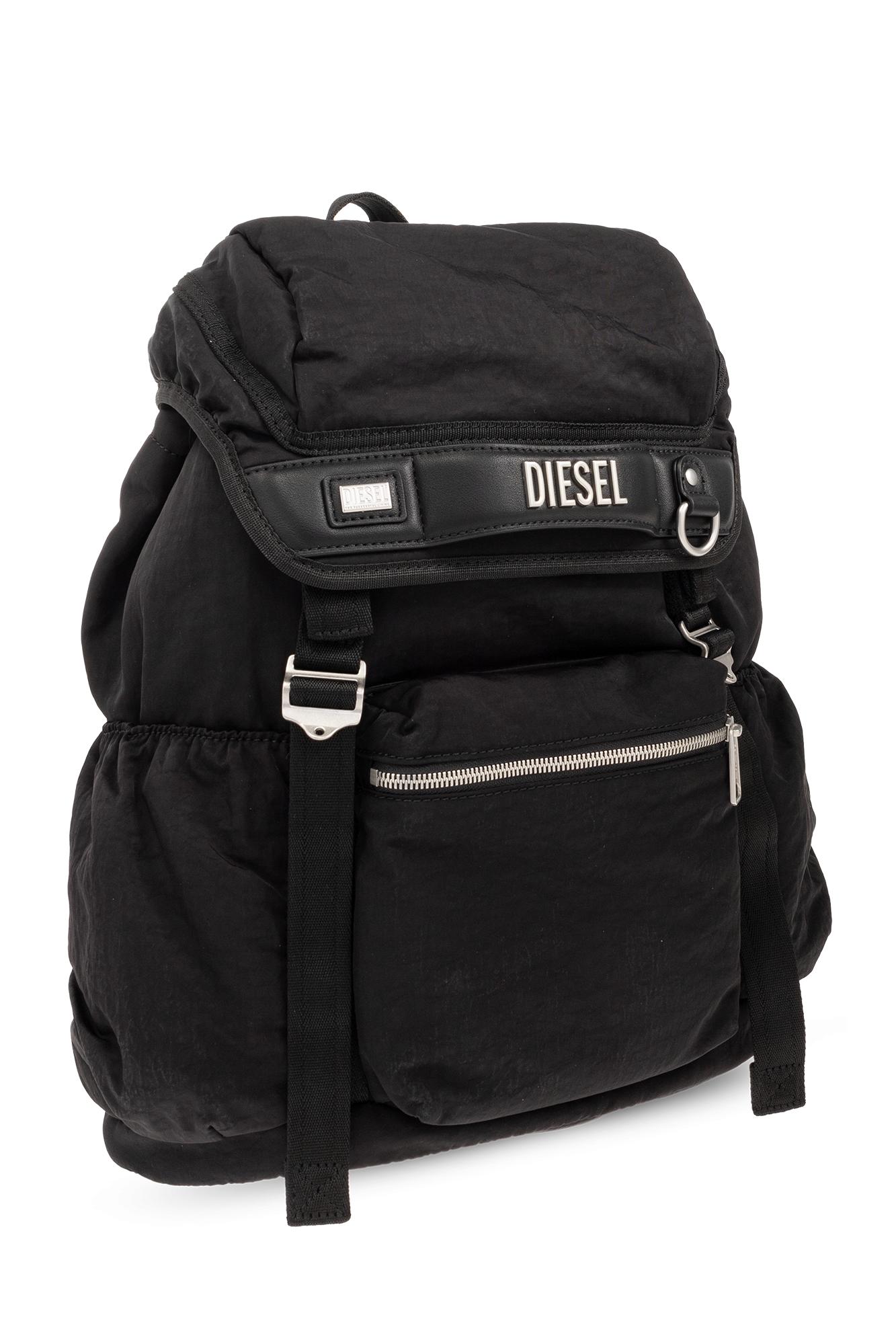 色んなシーンで♪【DIESEL】logos backpack s LOGOS BACKPACK S Logos S-Small backpack in recycled nylon