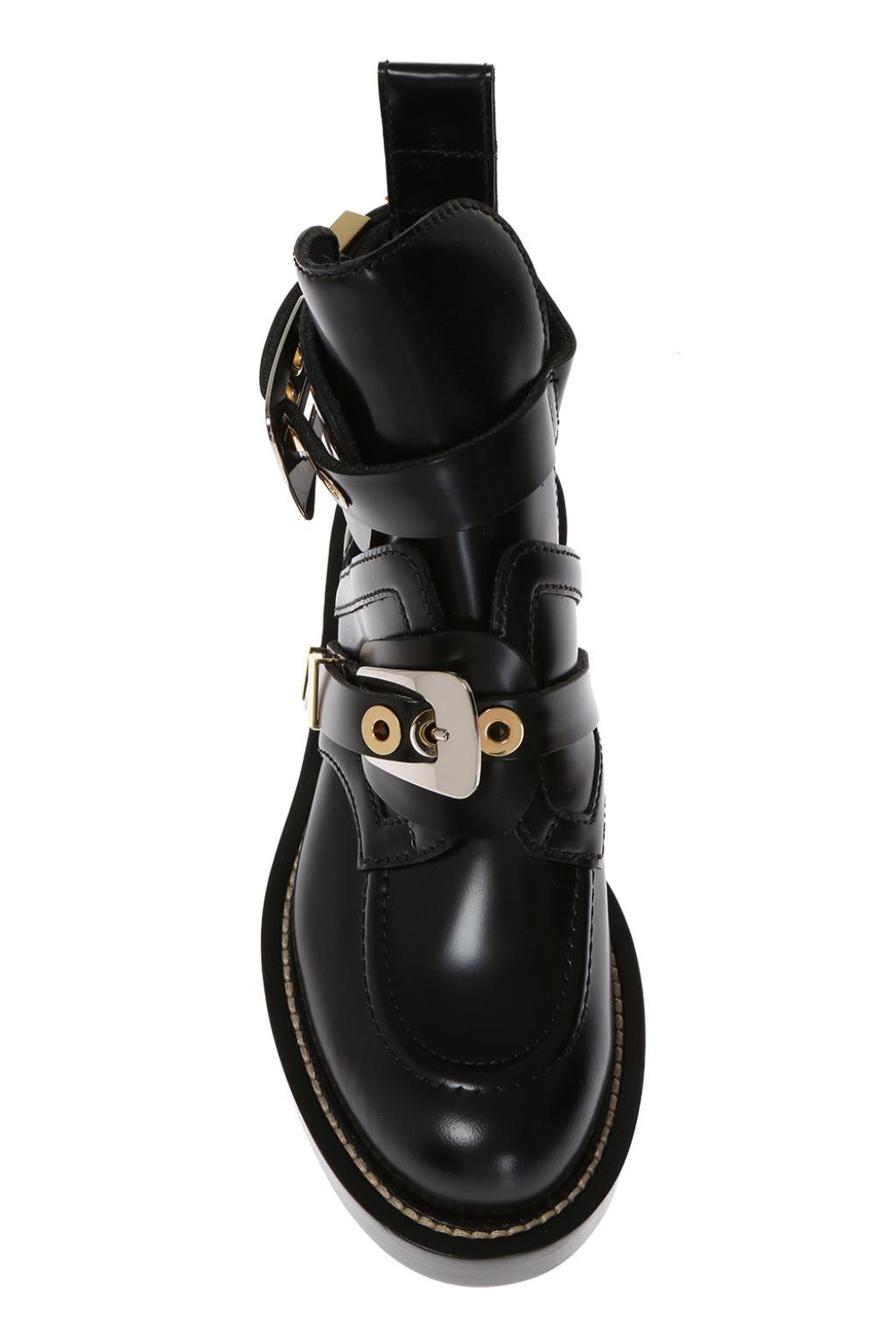 balenciaga cutout leather creeper boots