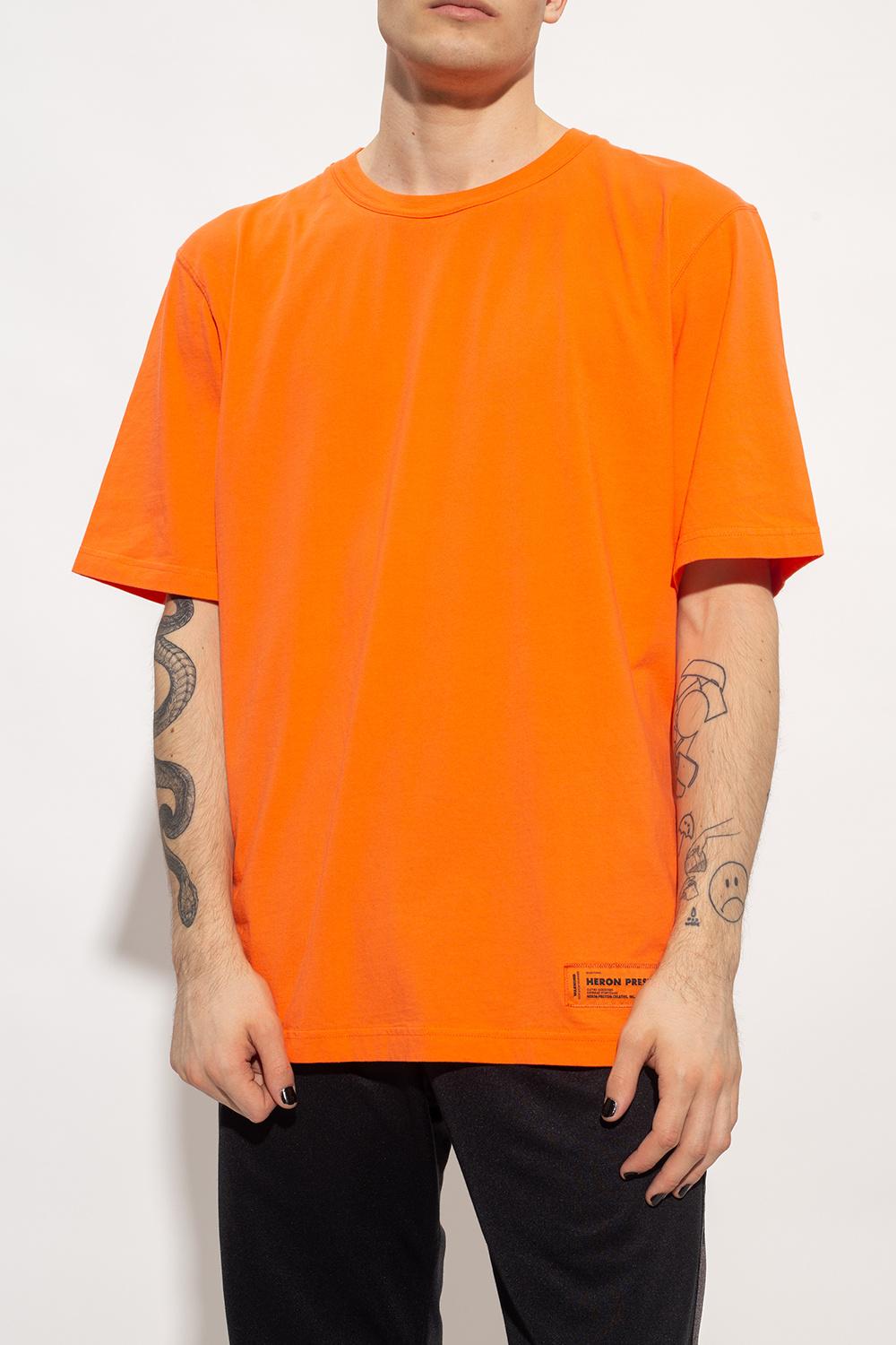 Heron Preston Cotton T-shirt in Orange for Men Mens Clothing T-shirts Short sleeve t-shirts 
