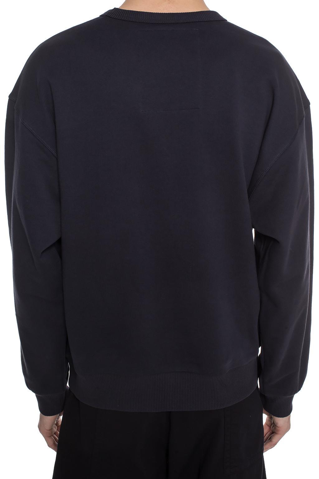 Dries Van Noten Verner Panton Hand Print Sweatshirt Navy in Dries Van Noten Verner Panton Hand Print Sweatshirt Navy in