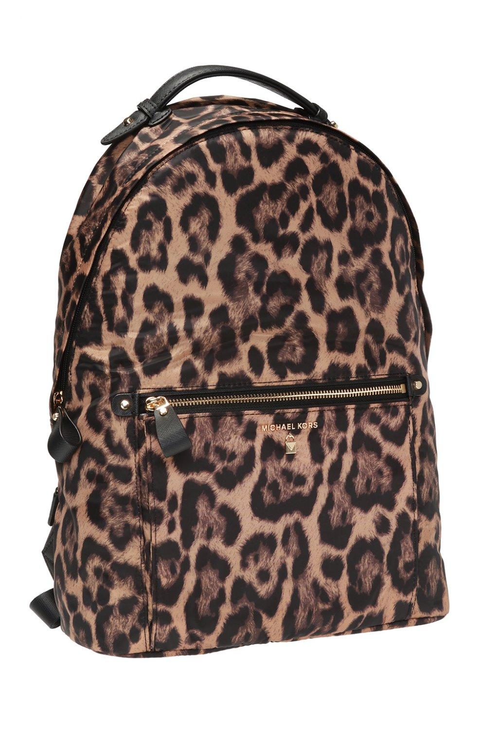 Michael Kors 'kelsey' Leopard Print Backpack in Brown | Lyst