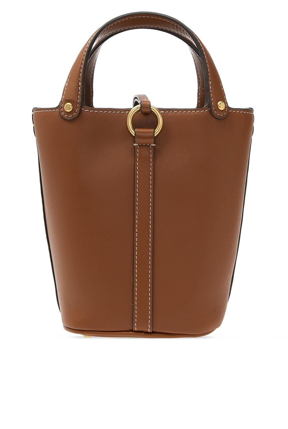 Buy Tory Burch Fleming Soft Leather Bucket Bag - Brown At 24% Off