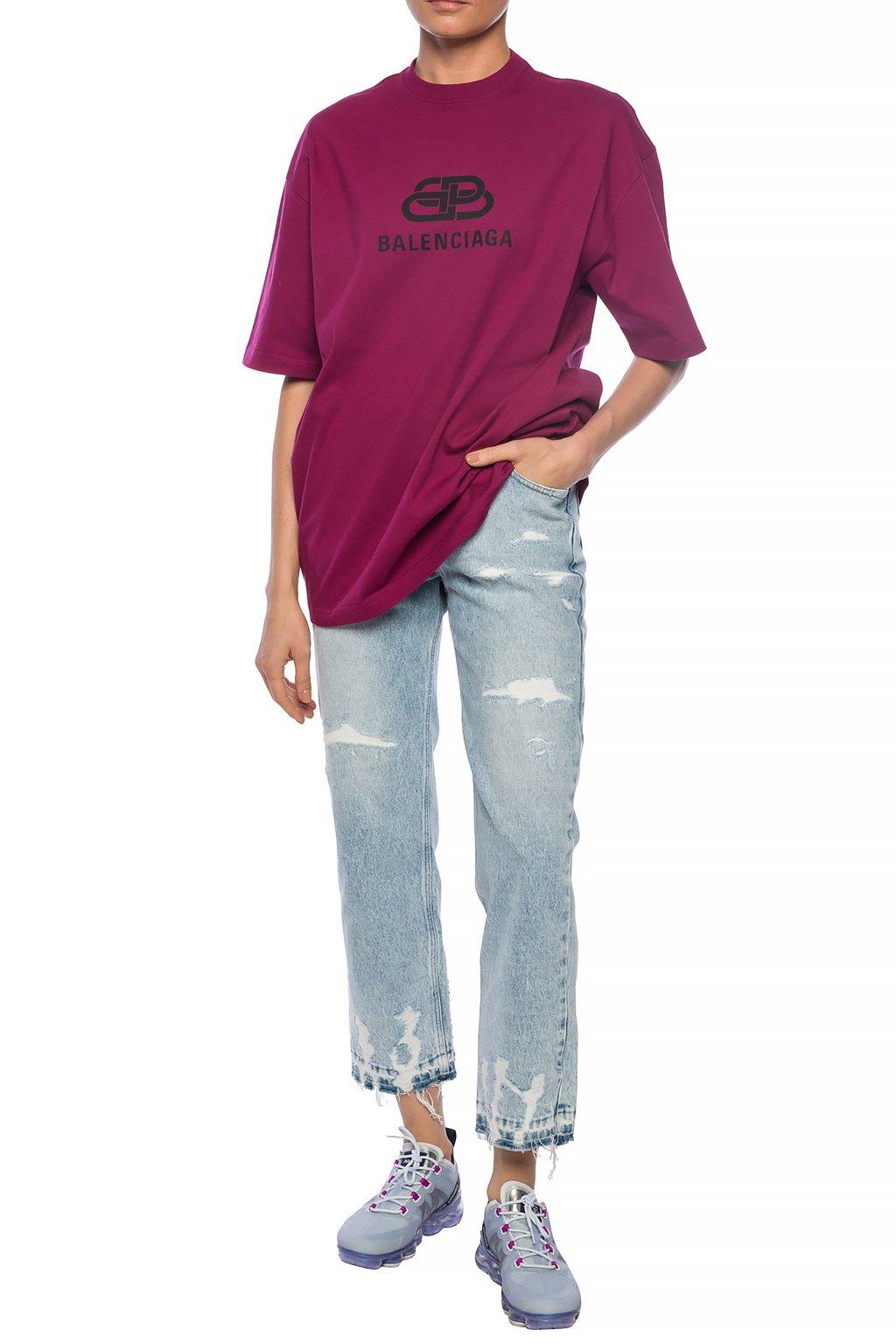 purple balenciaga shirt