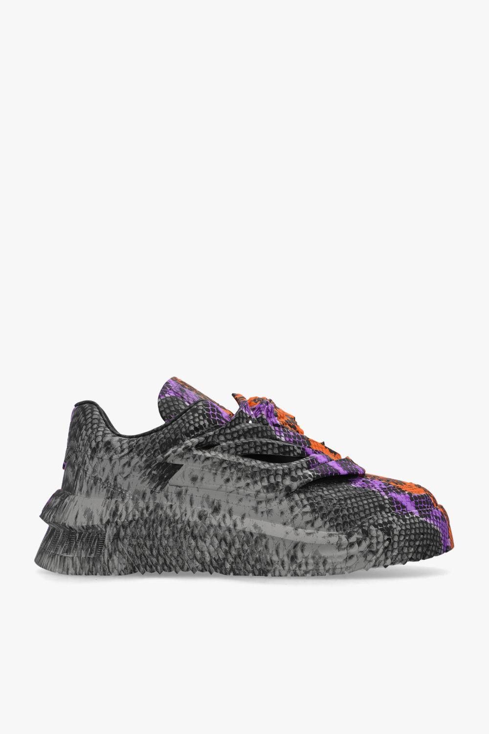 Versace Odissea Python Greca-print Sneakers in Black | Lyst